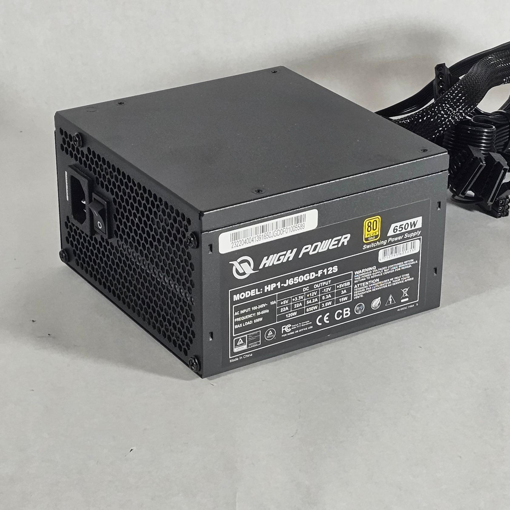 650 Watt PSU High Power 80+ Gold Power Supply - Ready to Ship