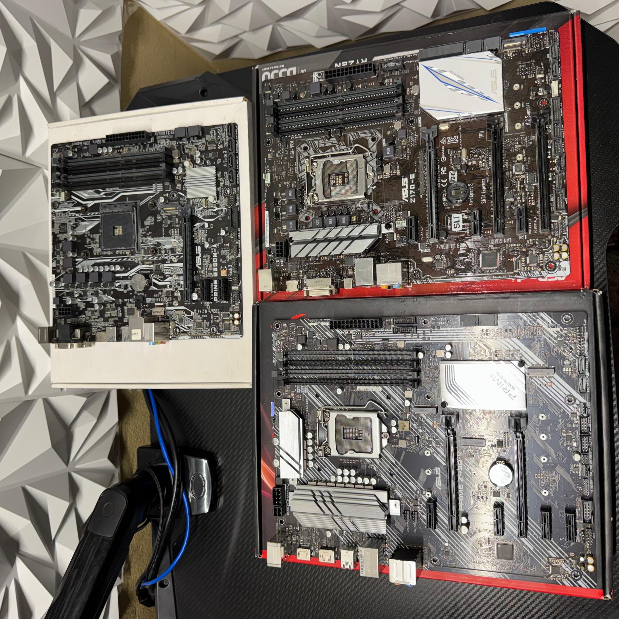 Motherboards for parts, Z790, Z690, B450, B350, Ryzen 7 5800x, Ryzen 7 3700x, 16GB ram