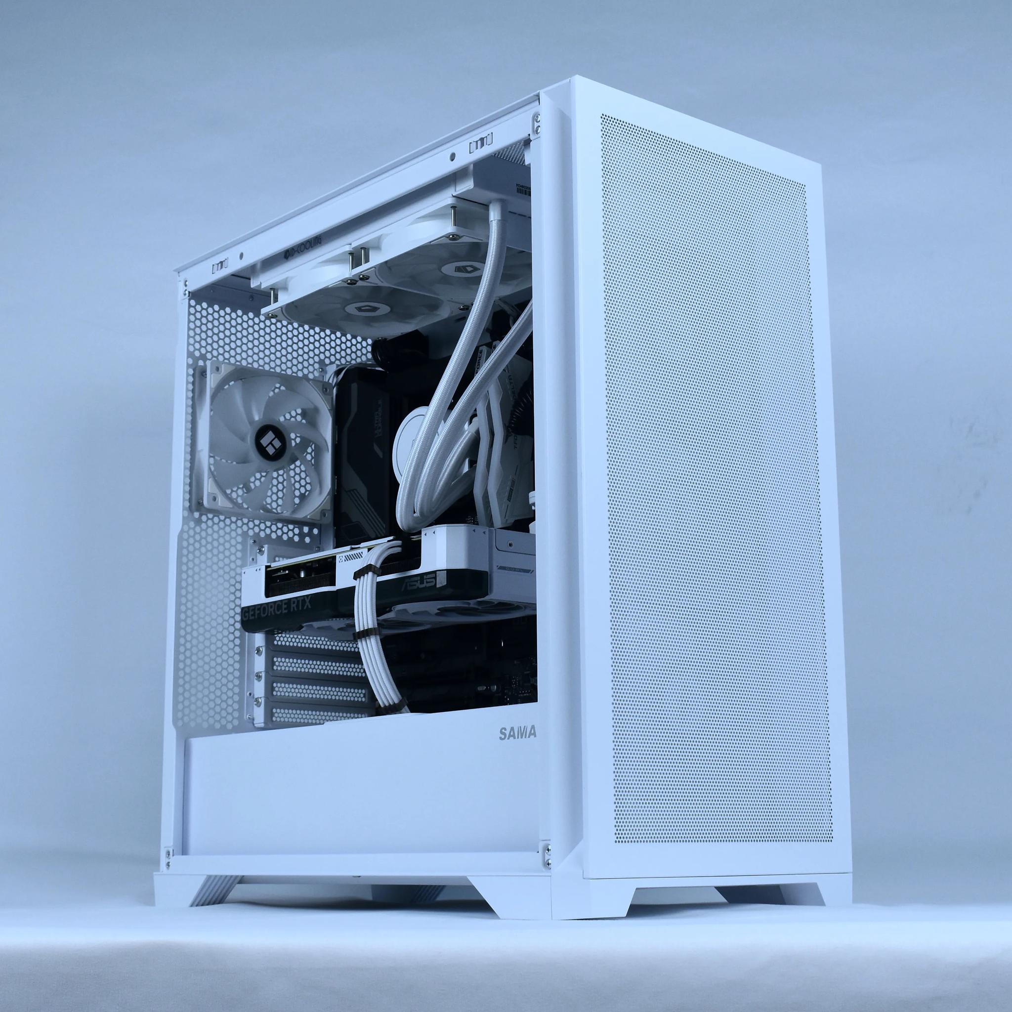🧊ICE🧊 1440p Gaming & Streaming PC + Keyboard | Intel 12600KF, NVIDIA RTX 4070, 1TB SSD, 32G DDR5