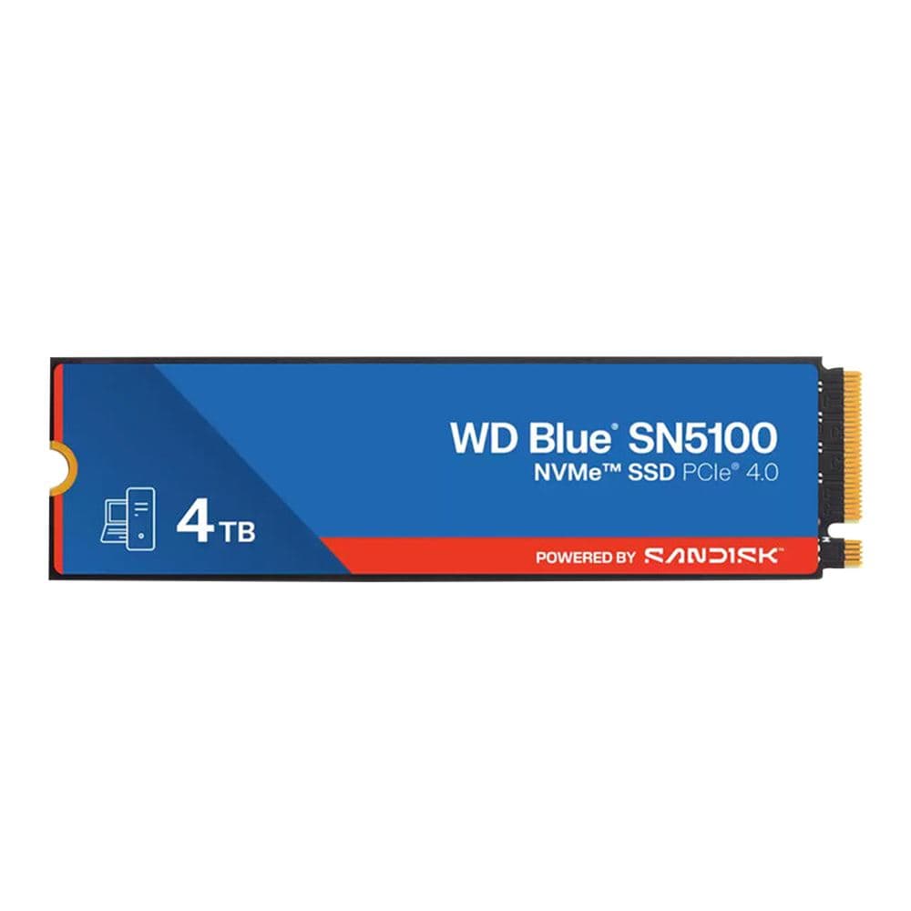 WD Blue SN5100 4TB 3D QLC NAND PCIe Gen 4 x4 NVMe M.2 Internal SSD