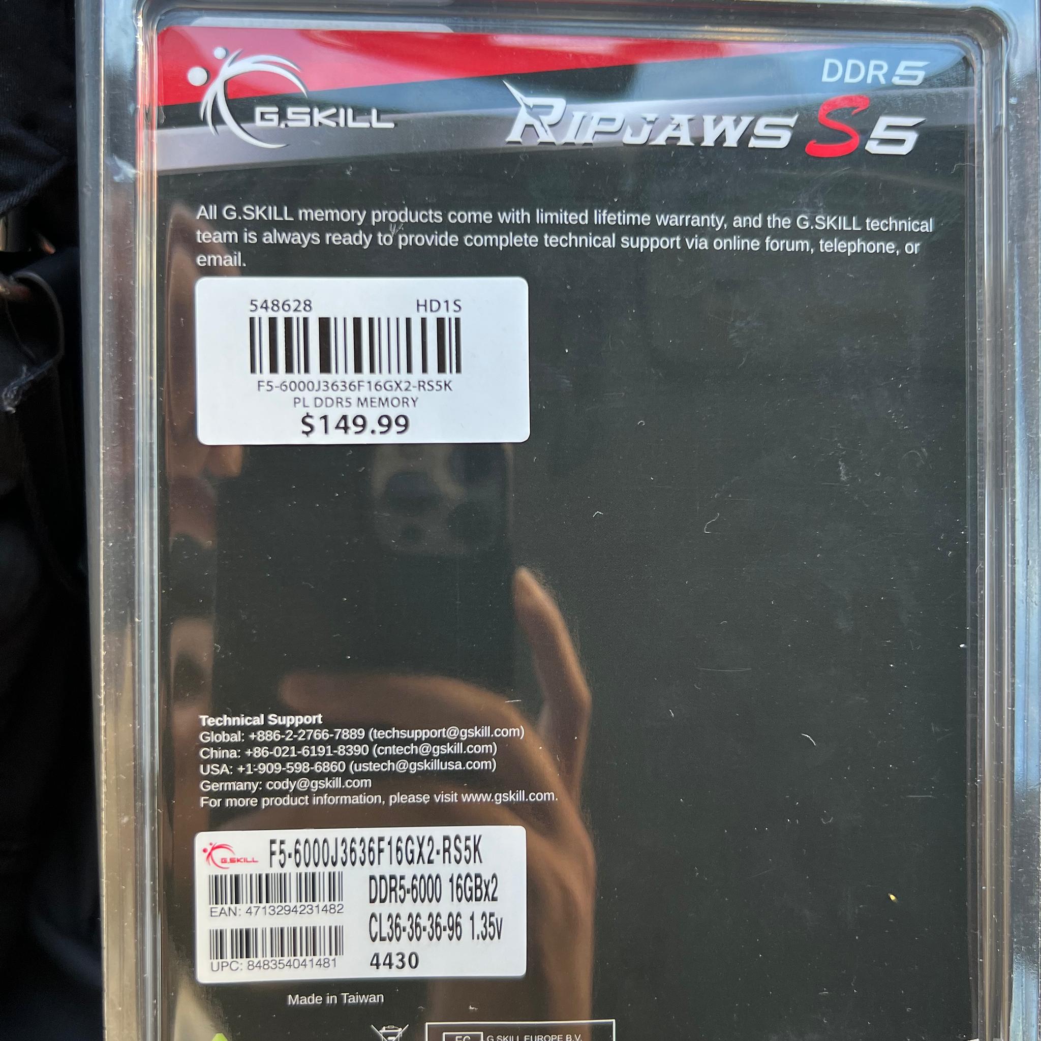 G.Skill Ripjaws S5 Series DDR5 Ram 32GB (2x16)
