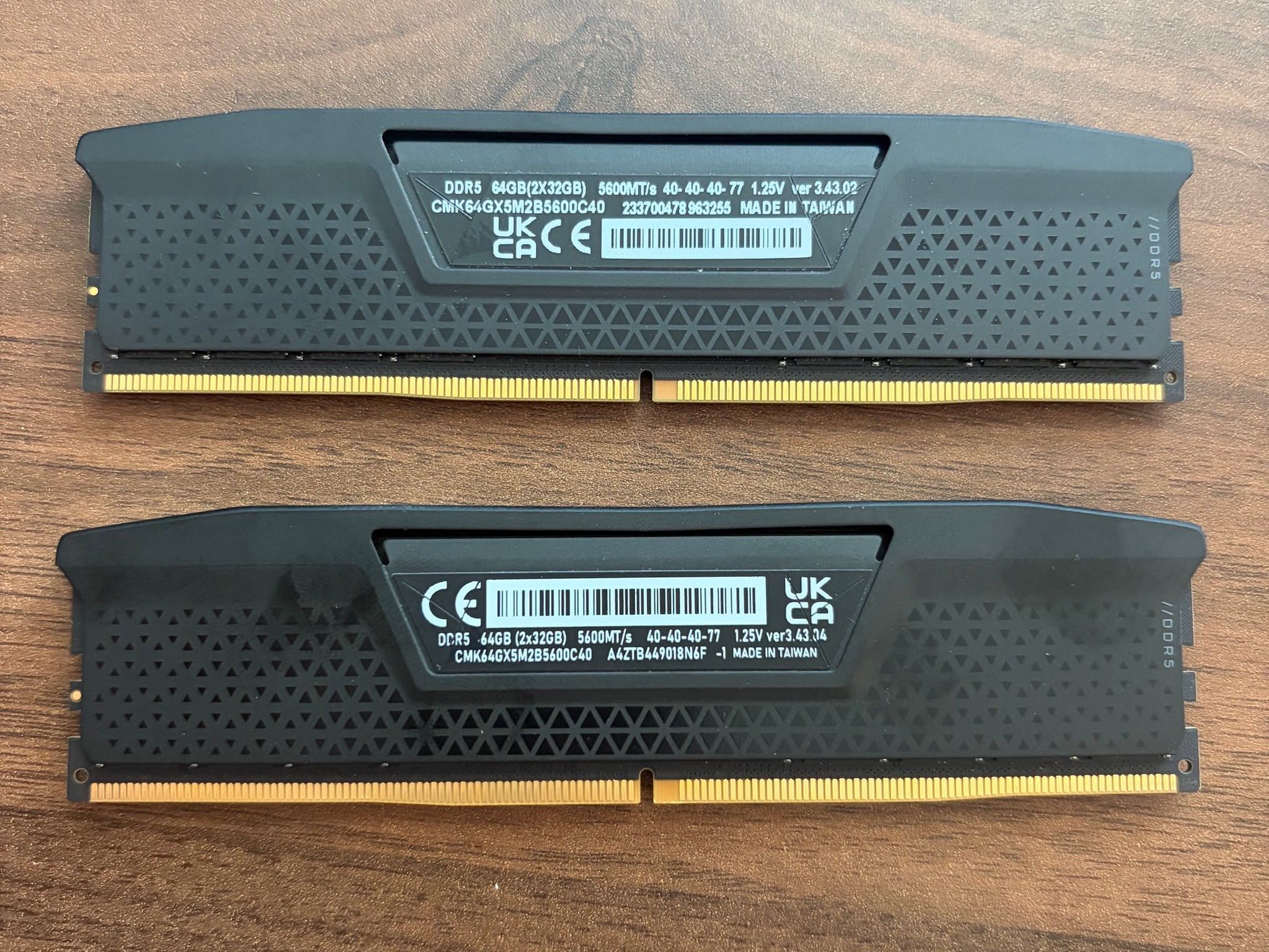 64GB (2 x 32GB) Corsair Vengeance 5600mhz DDR5