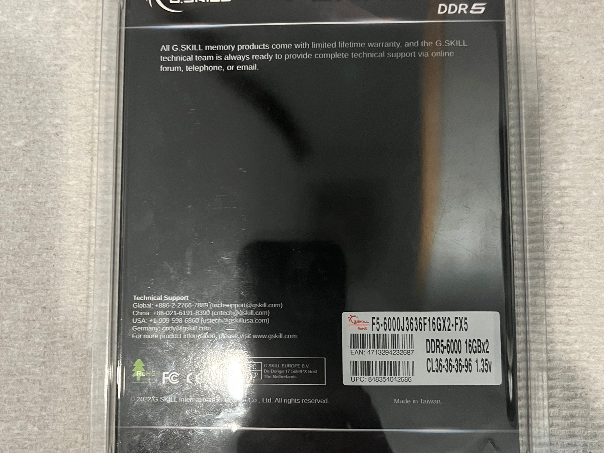Used like new 32gb cl36 DDR5 G.SKILL flare kit