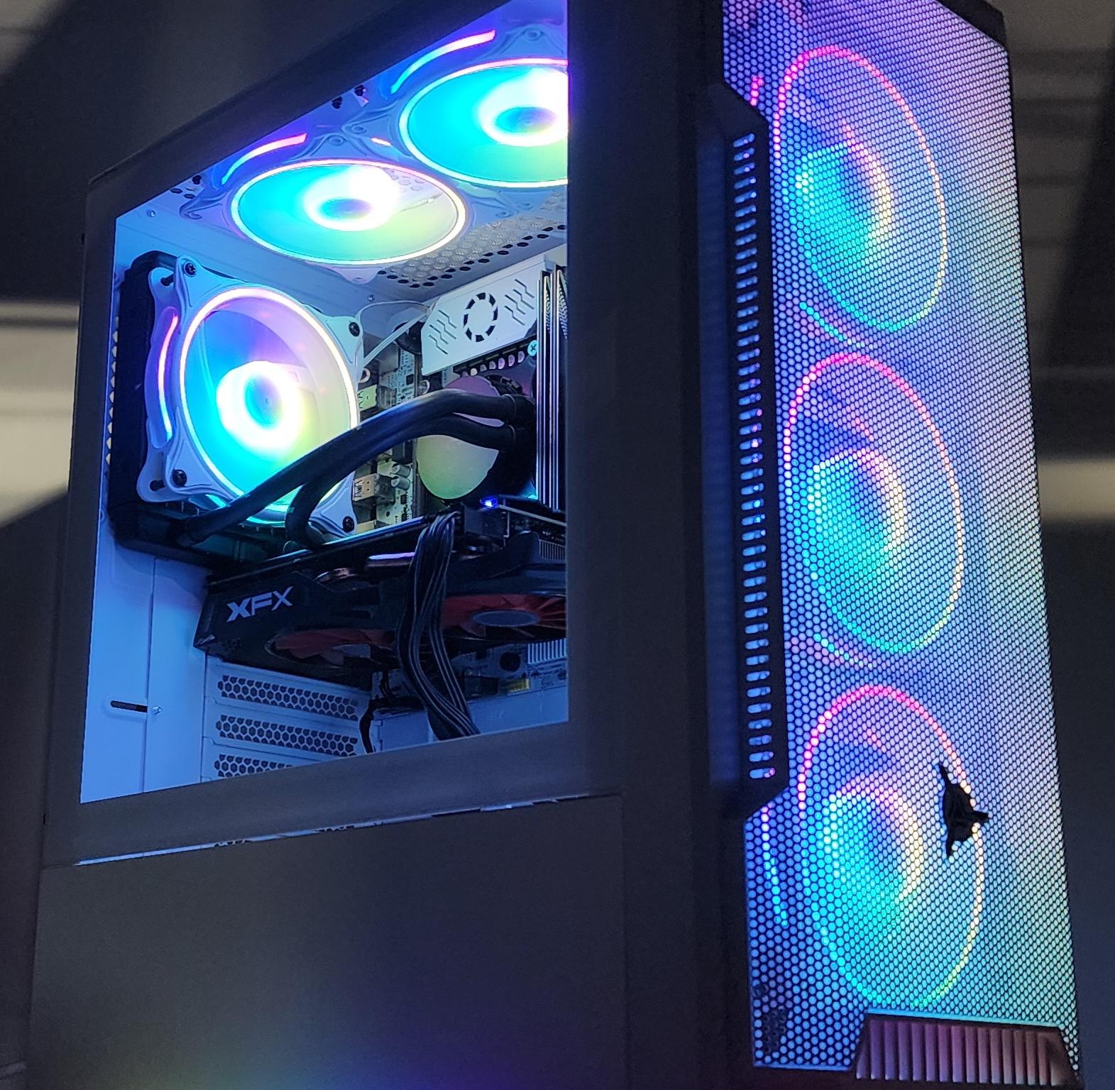 Gaming PC i7-5930K 16GB RAM 128GB SSD + 1TB HDD RX 580 8GB Windows 11 Computer