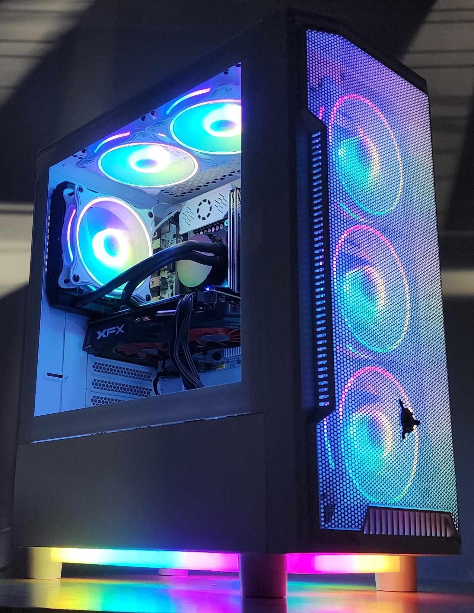 Gaming PC i7-5930K 16GB RAM 128GB SSD + 1TB HDD RX 580 8GB Windows 11 Computer