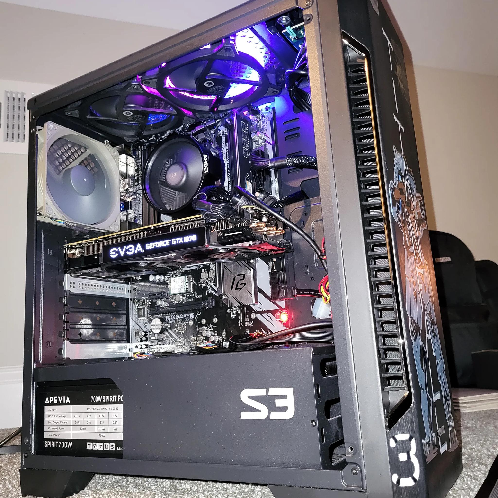 Custom AMD rig Ryzen 5 5500, gtx 1070, 16Gb Ram