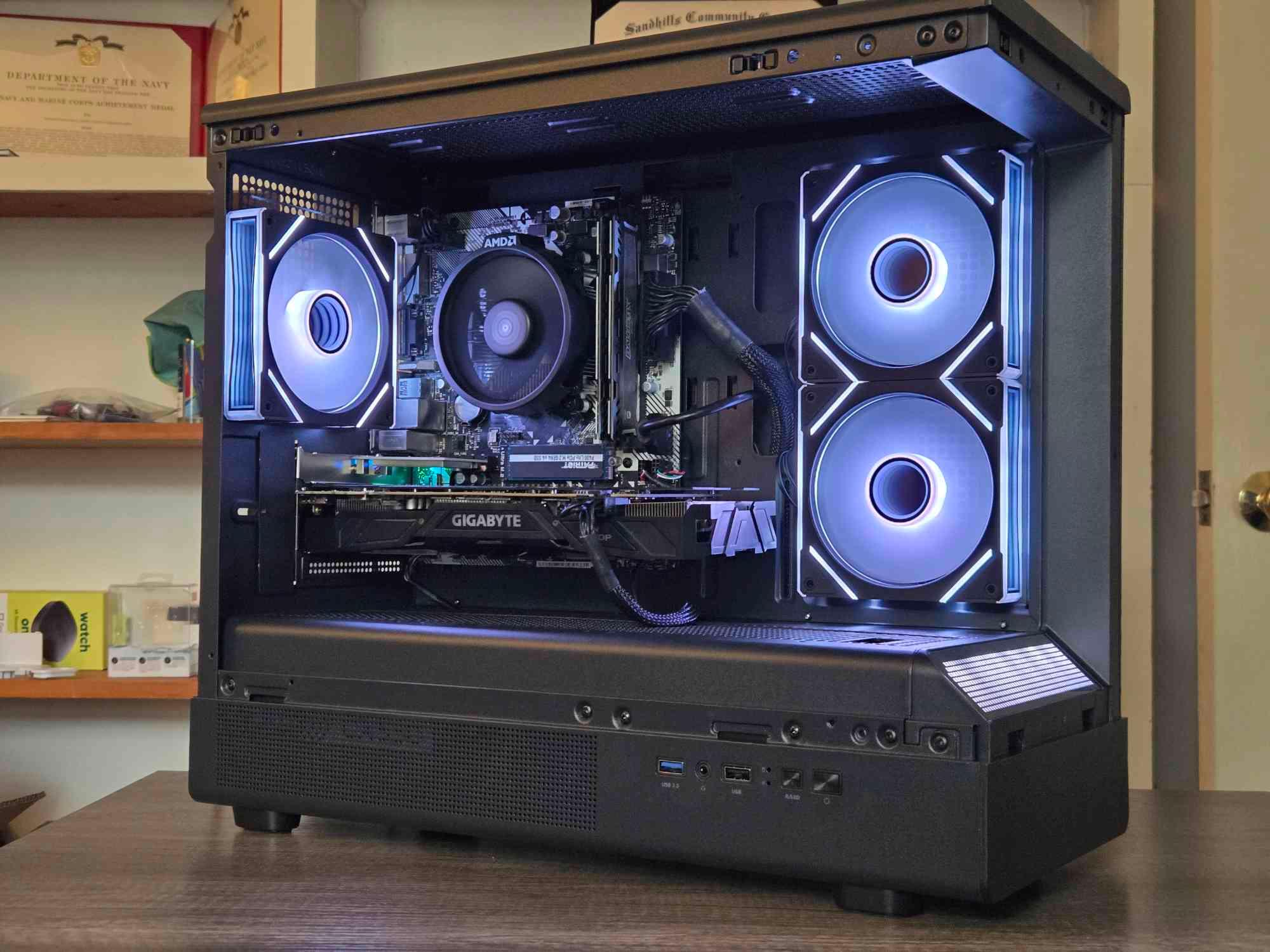 Black Gaming PC | GTX 1070 8GB | R5 2600 | 16GB | 500GB | Wi-Fi + BT | ARGB | 550W 80+ Bronze