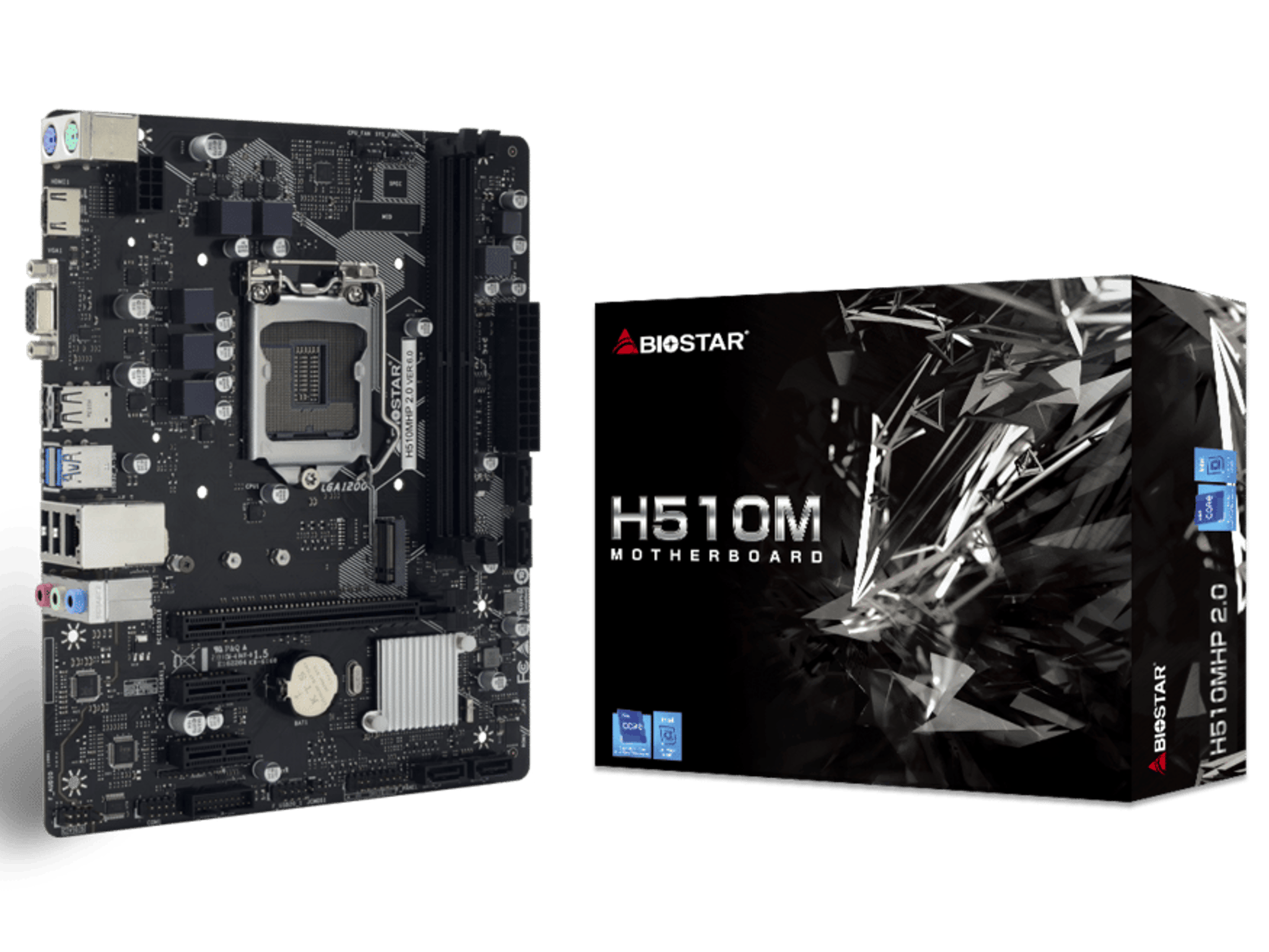 Biostar H510MHP 2.0 Intel H510 LGA 1200 MicroATX M.2 Desktop Motherboard