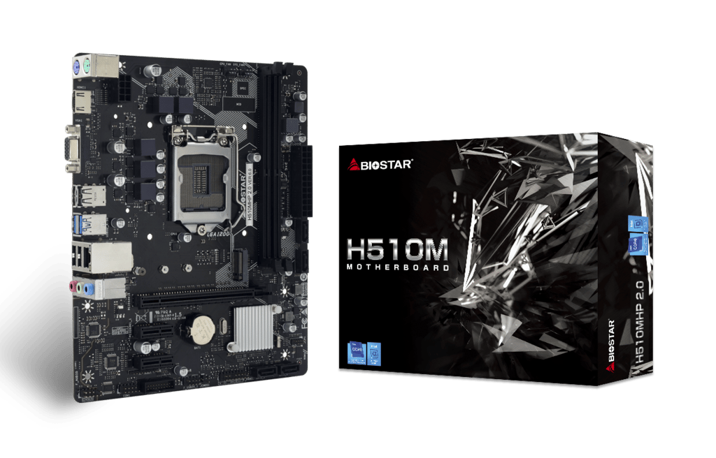 Biostar H510MHP 2.0 Intel H510 LGA 1200 MicroATX M.2 Desktop Motherboard