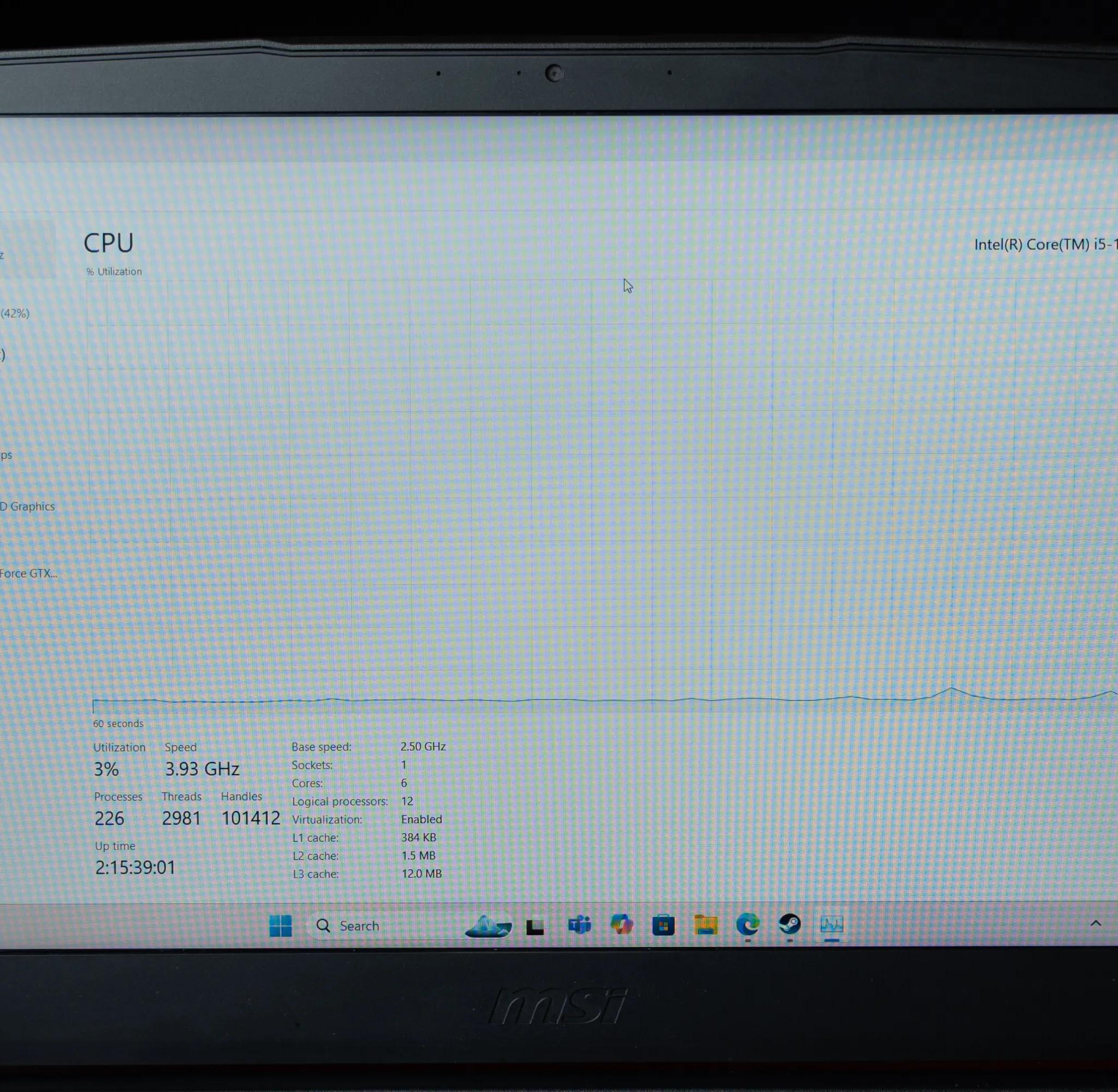 MSI GF63 Thin- GTX 1650- i5 10500H- 1TB M.2-16GB RAM 15.6"
