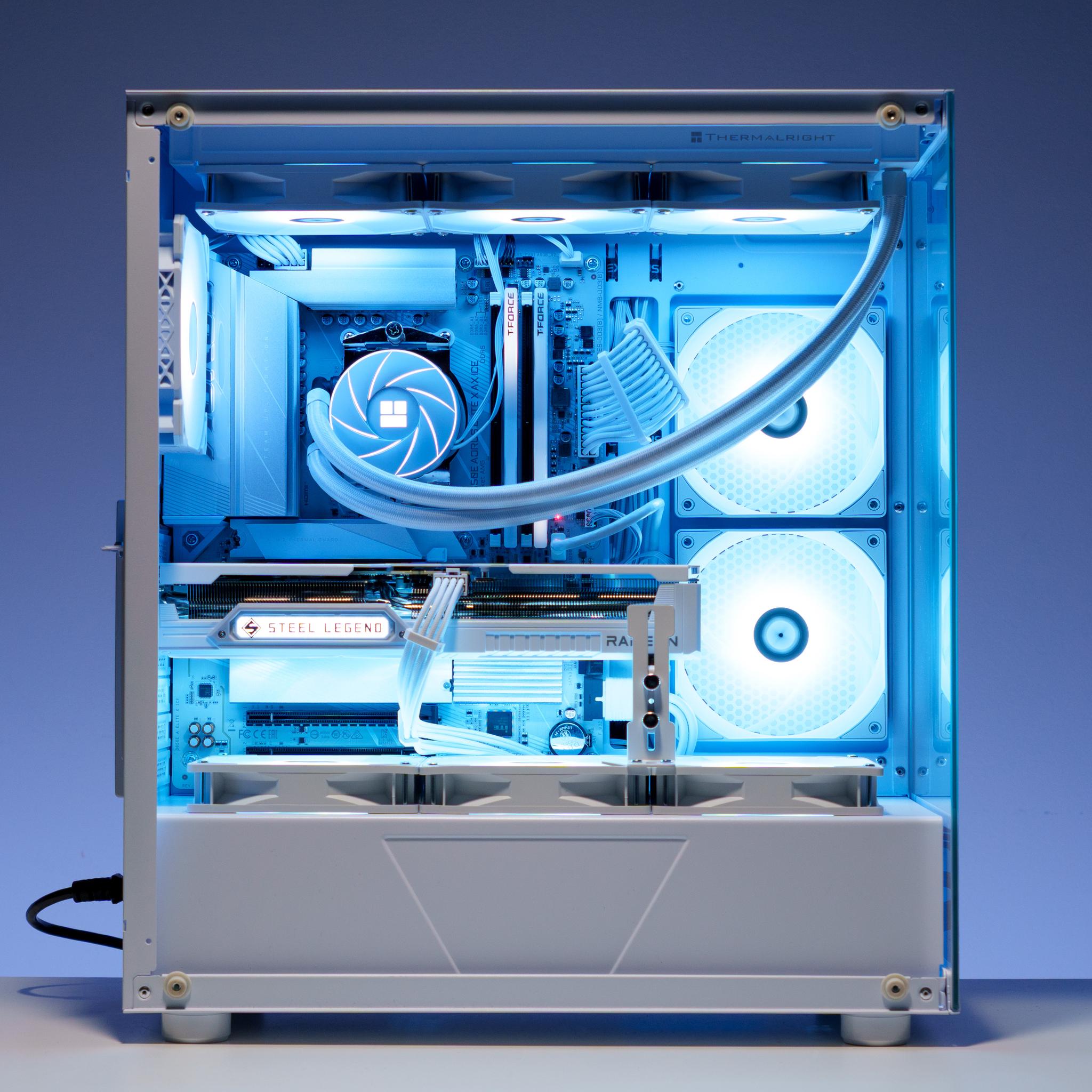 All White Gaming PC 9600x | 9060 XT 16GB | 32GB DDR5 RAM | Samsung 1TB m.2