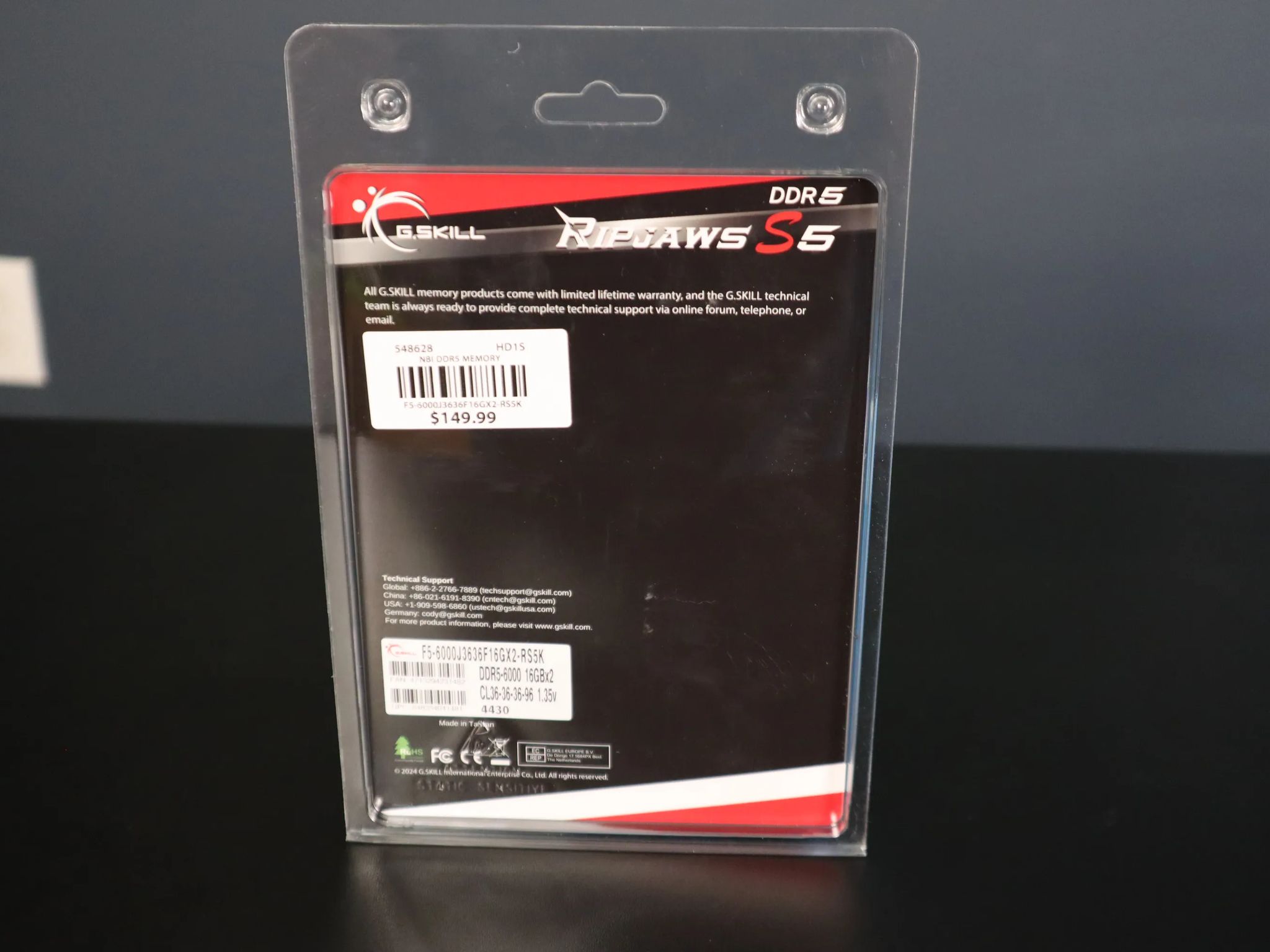 G.SKILL RIPJAWS S5 | DDR5 | 32GB | 6000 | CL36 | XMP 3.0 + EXPO | BRAND NEW
