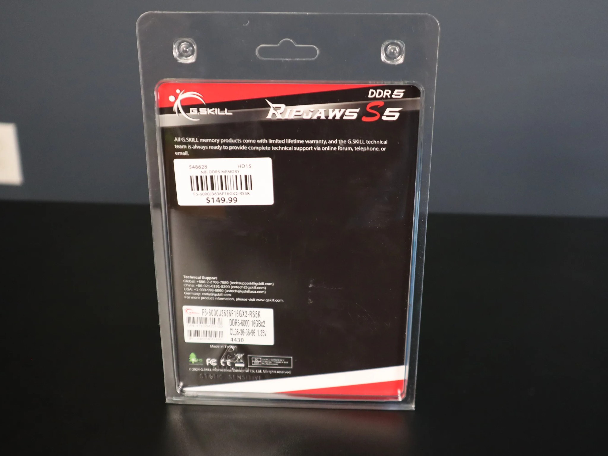 G.SKILL RIPJAWS S5 | DDR5 | 32GB | 6000 | CL36 | XMP 3.0 + EXPO | BRAND NEW