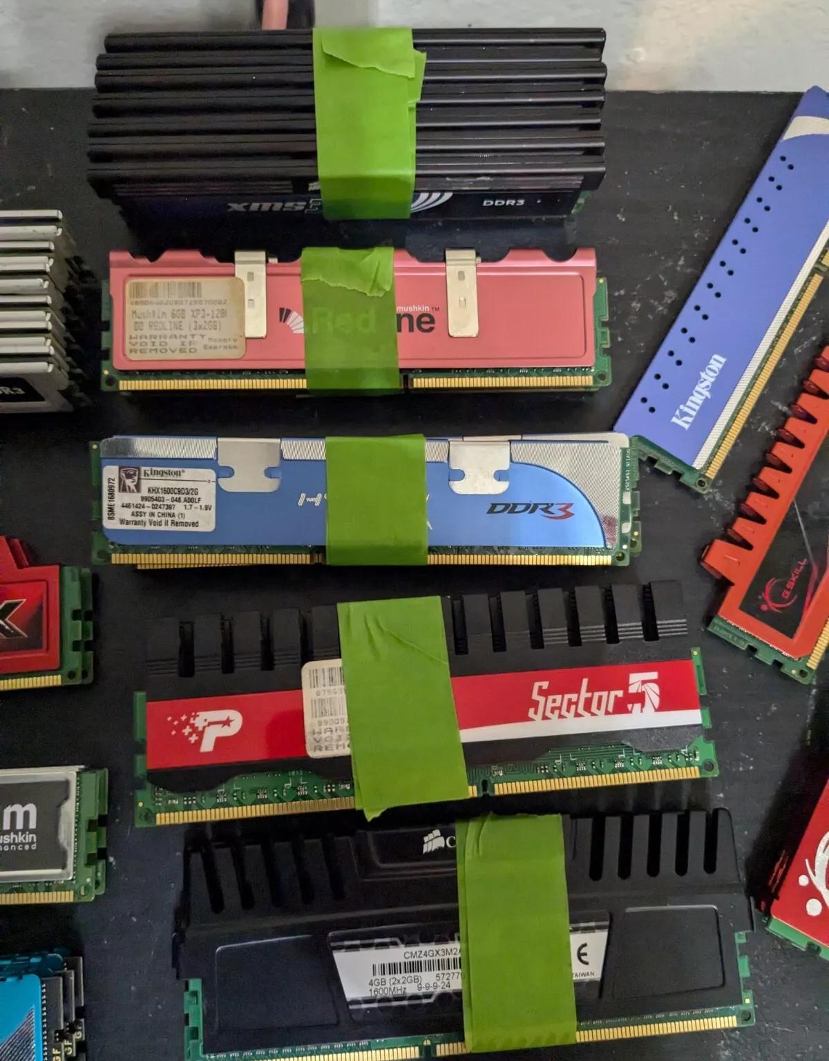 High End DDR3 Lot 2GB x 46, 92GB Corsair G.Skill Mushkin OCZ Kingston Patriot