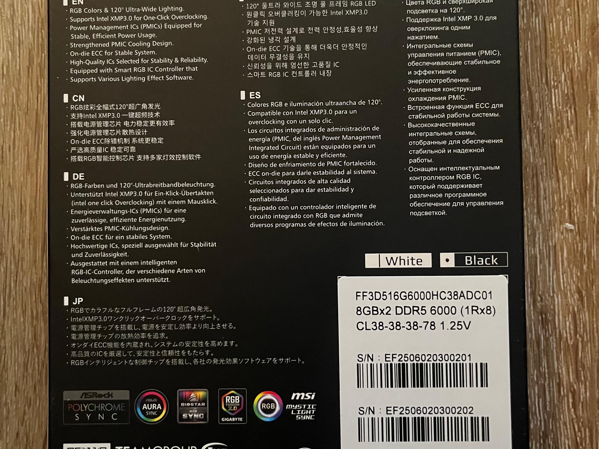 16GB DDR5 Delta