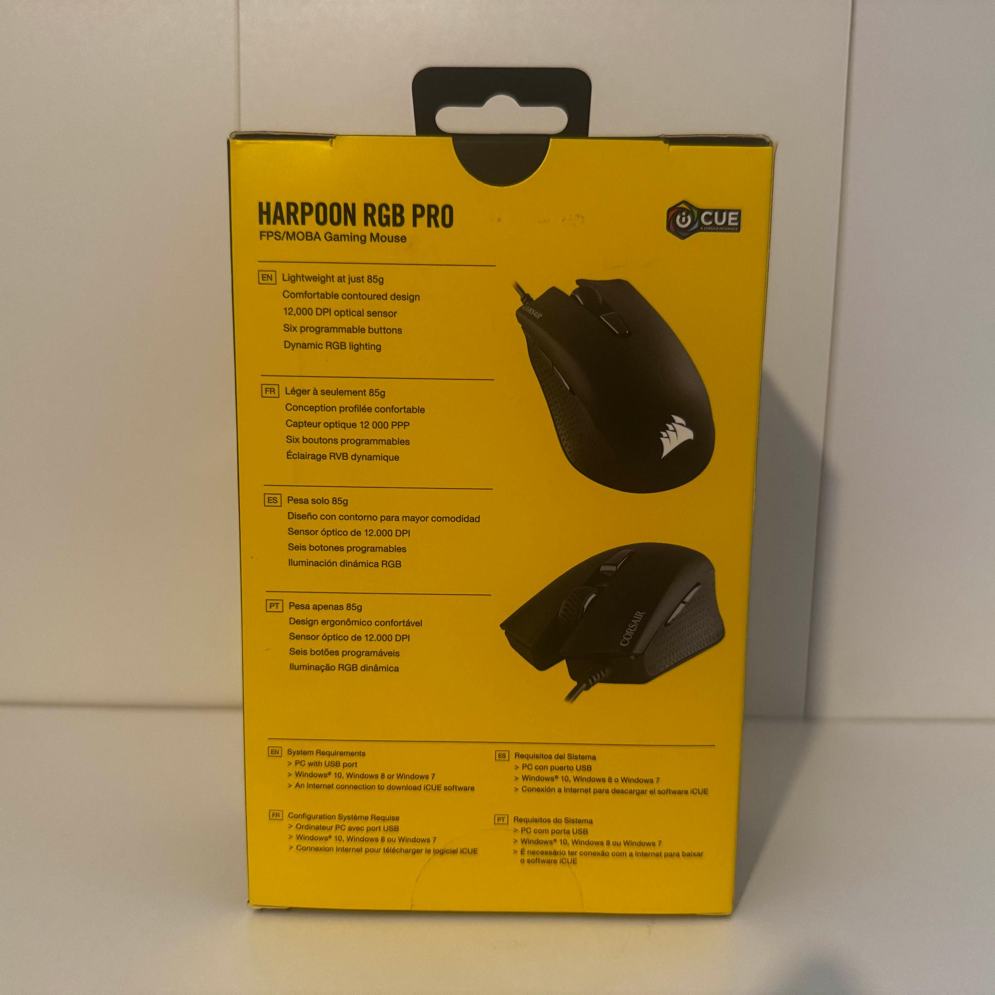 USED CORSAIR HARPOON RGB WIRED GAMING MOUSE (BLACK)