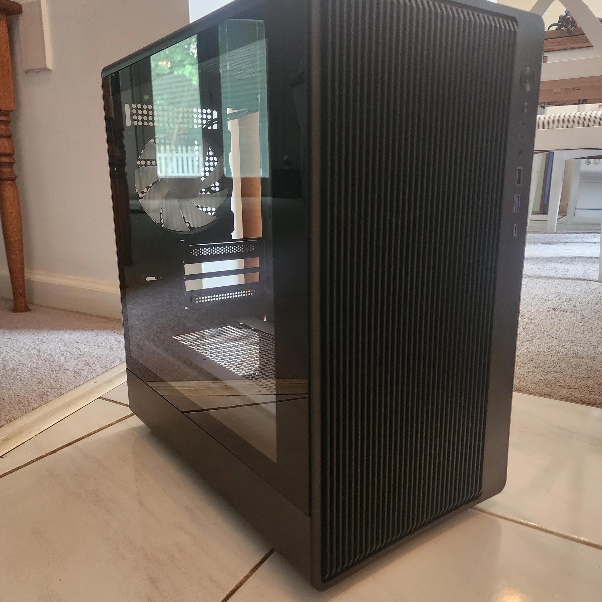DIYPC R1-BK Micro ATX Black PC Case, 4 ARGB Fans