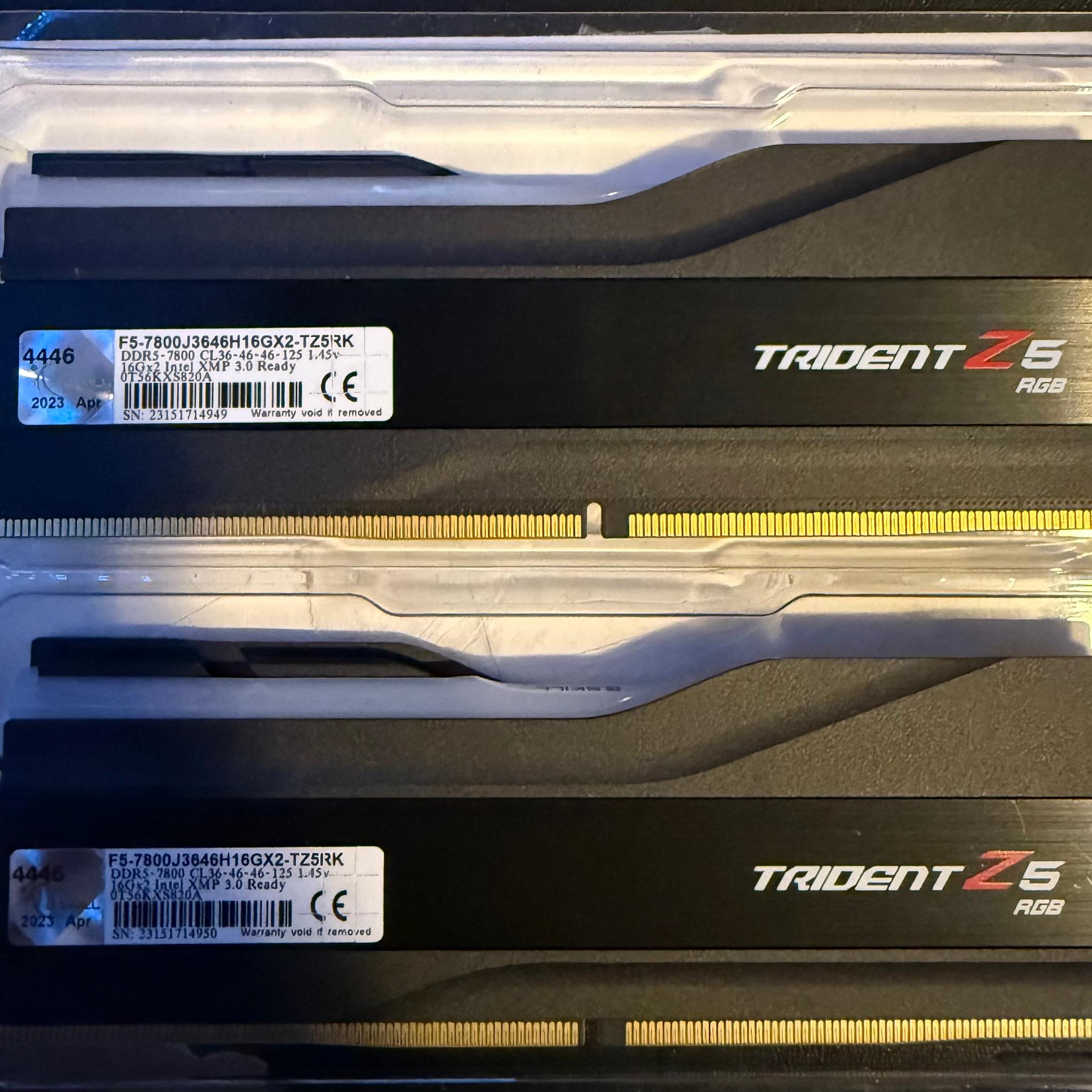 G.SKILL Trident Z5 RGB 32GB (2x16GB) DDR5-7800 CL36 RAM