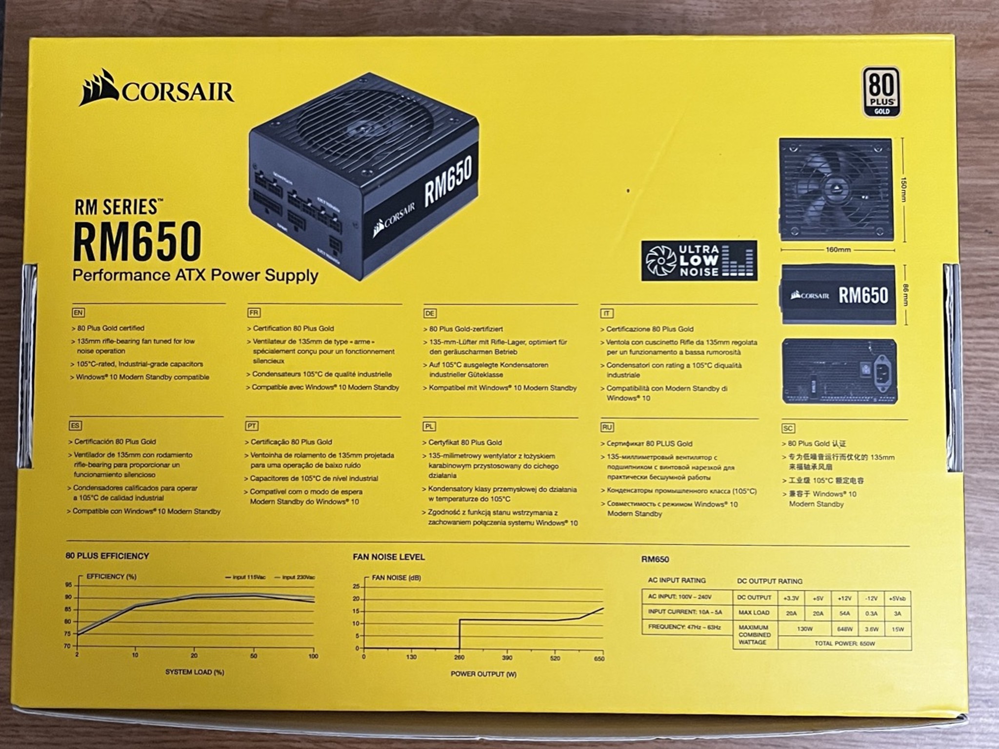 Corsair RM 650 W 80+ Gold Certified Fully Modular ATX Power Supply