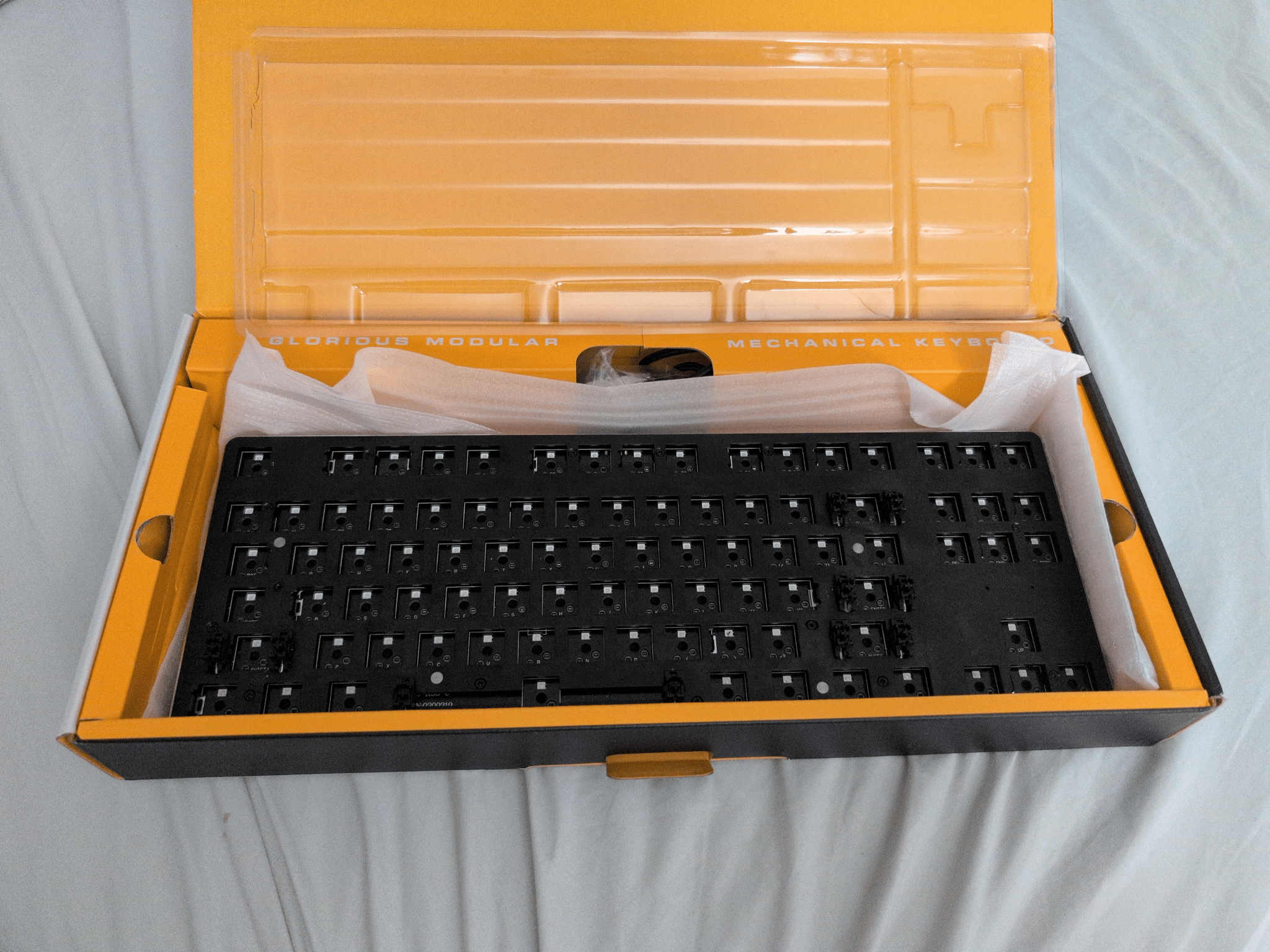 Glorious GMMK 1 RGB Aluminum USB Wired Mechanical 87 Key Tenkeyless TKL Keyboard (Barebones/Kit)
