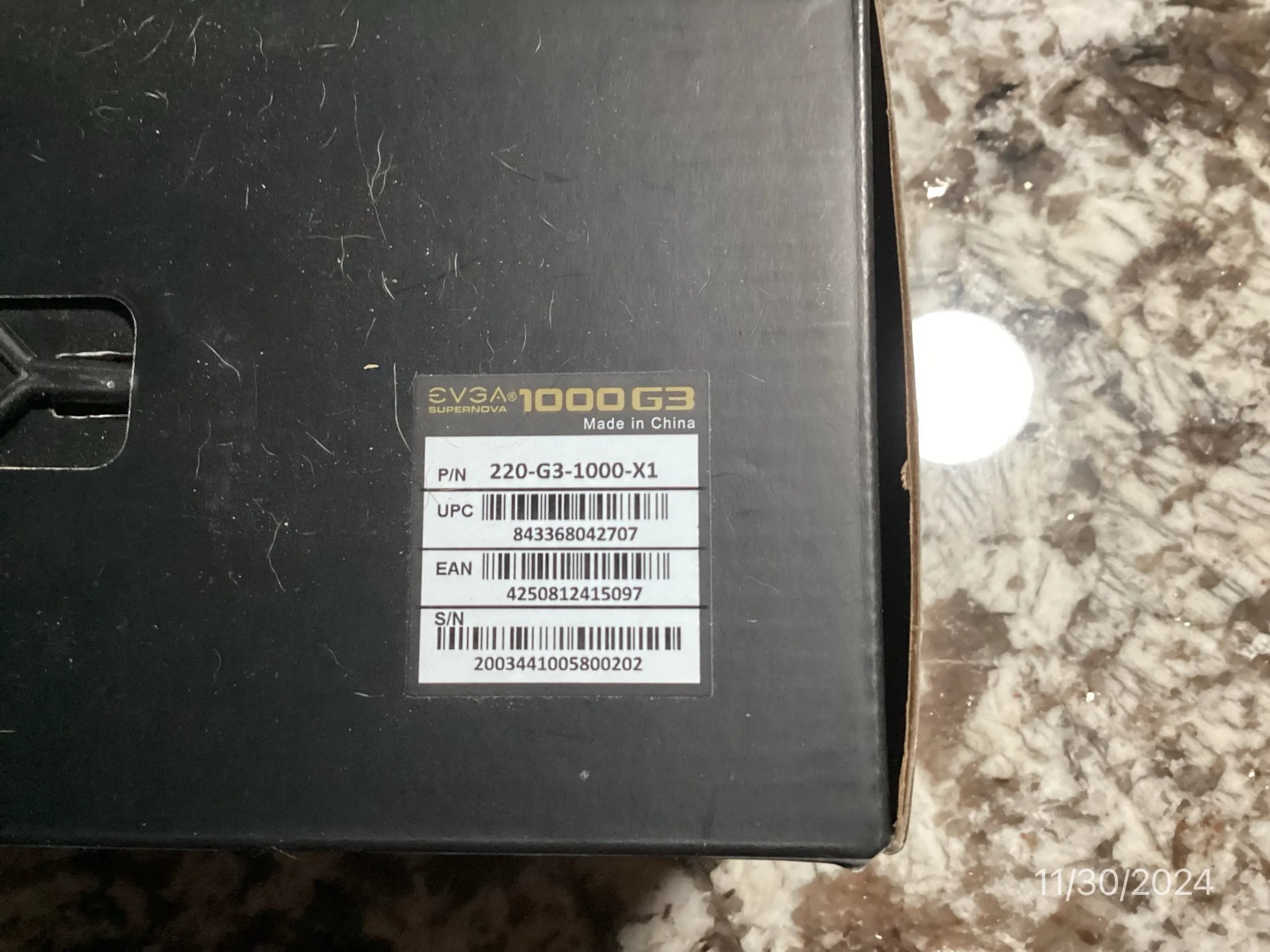 ++ NEW ++ EVGA SuperNOVA 1000 G3 80 Plus Gold 1000 watt Fully Modular Power Supply - Black