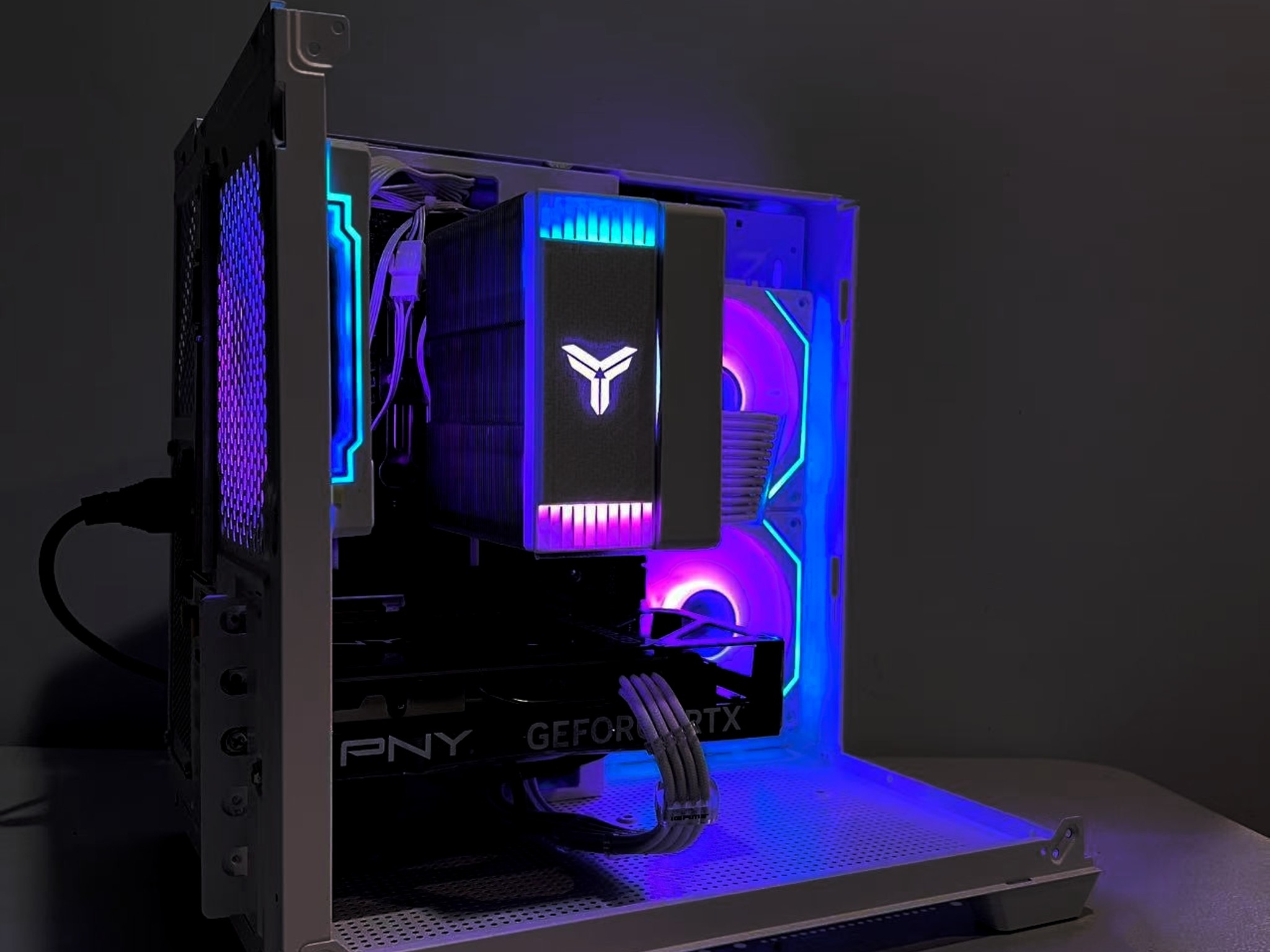 🔥Full-view design🔥 RTX 4060|R5-5600|1TB M.2|32GB RAM|ARGB Fans|WIFI||DepxTech Pre-Built PC