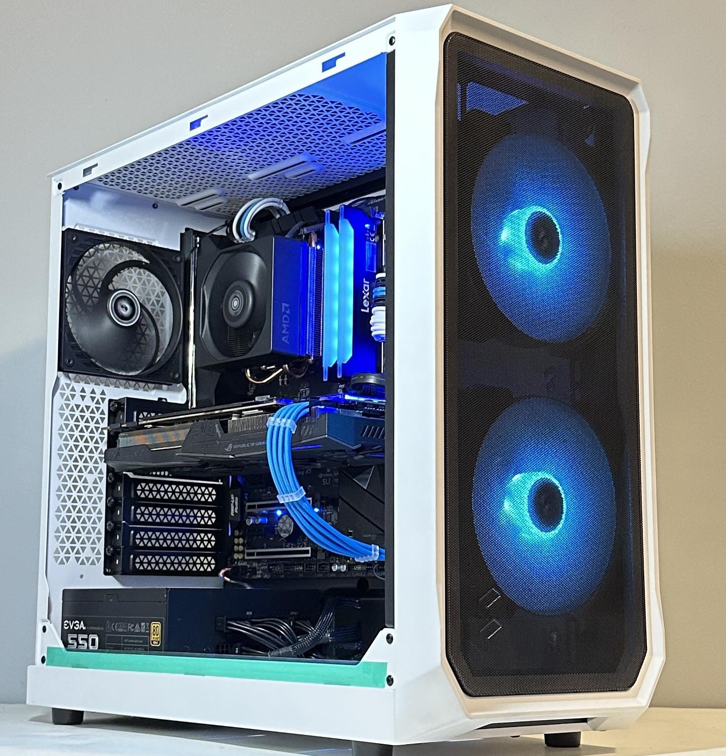 Ryzen 7 1700X/Nvidia GTX 1070 8GB Custom White RGB Gaming PC W/ Keyboard & Mouse
