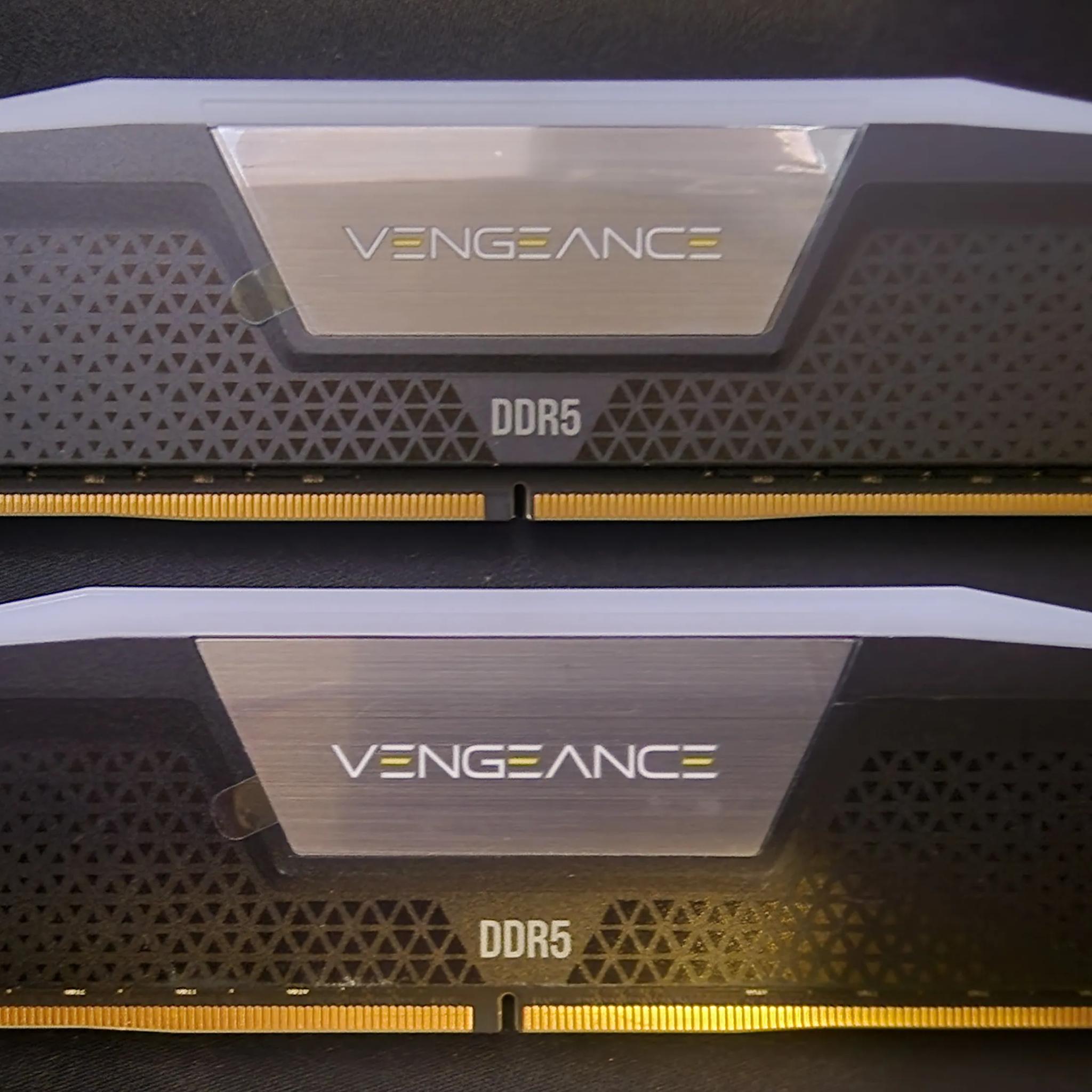 Corsair VENGEANCE® RGB 64GB (2x32GB) DDR5 DRAM 6400MT/s CL32 Memory Kit — Black