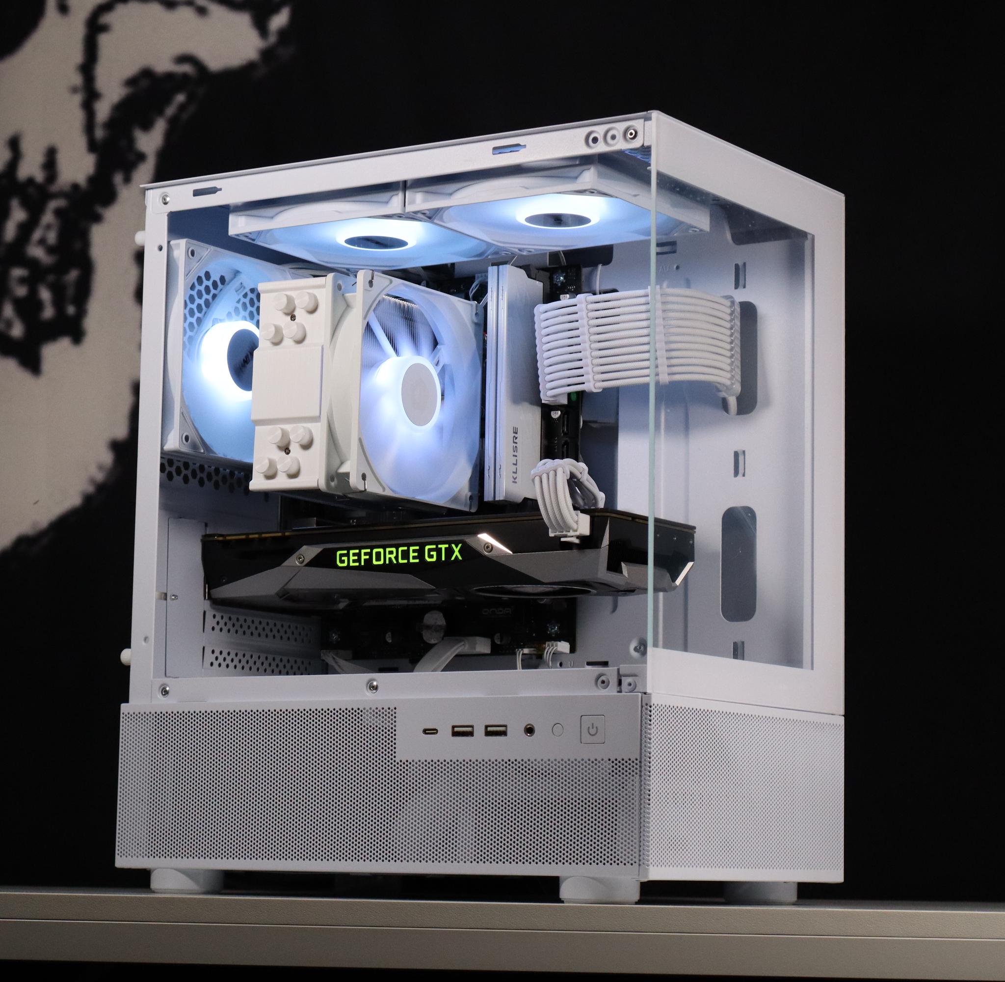 WHITE GAMING PC, RYZEN 5 2600x, GTX 1070, WIFI