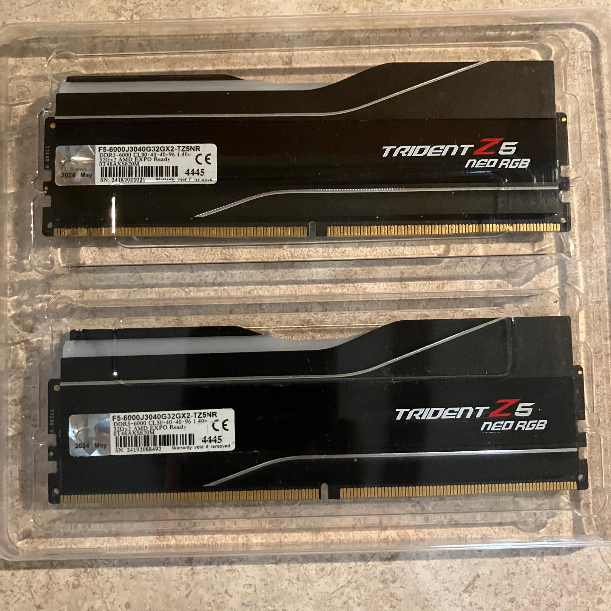 G Skill Trident Z5 Neo 32gbx2 RGB DDR5 CL30