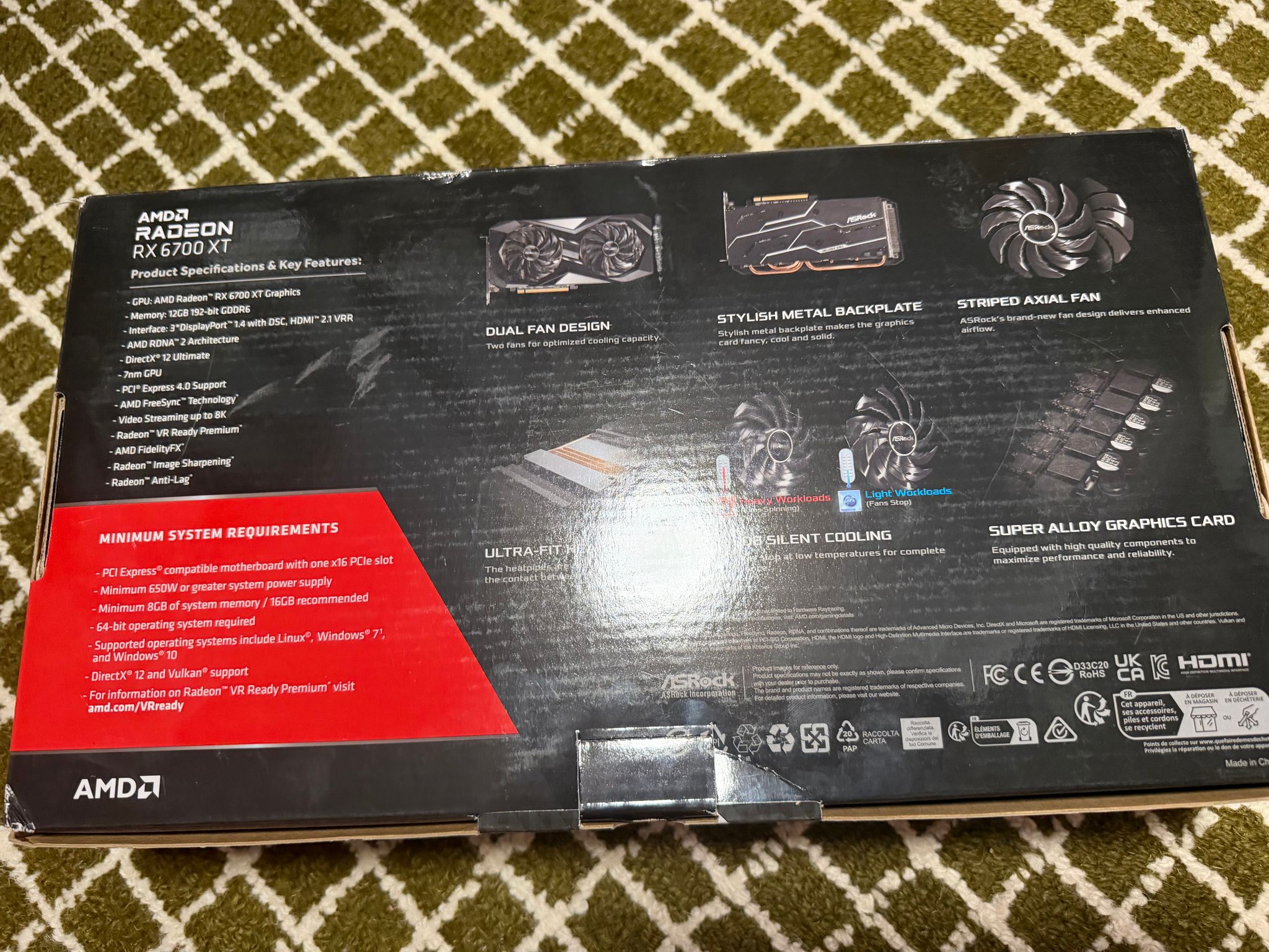 ASRock AMD Radeon RX 6700 XT Challenger D Dual-Fan 12GB GDDR6 PCIe 4.0 Graphics Card