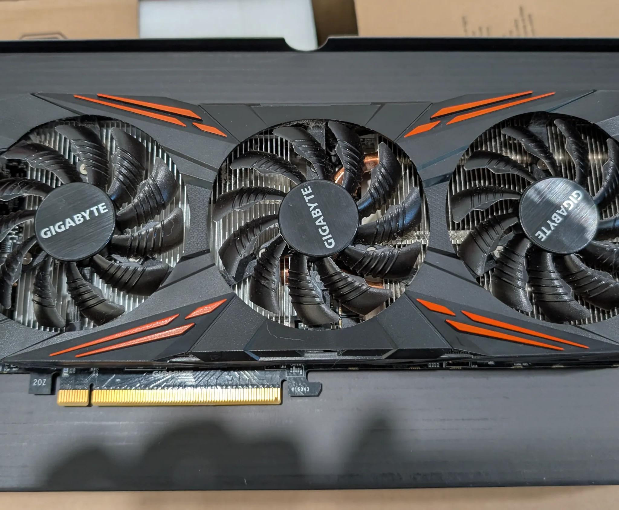 USED - GIGABYTE GV-N1070G1 GAMING-8GD Rev1.0 GeForce GTX 1070 G1 Computer Graphics Card