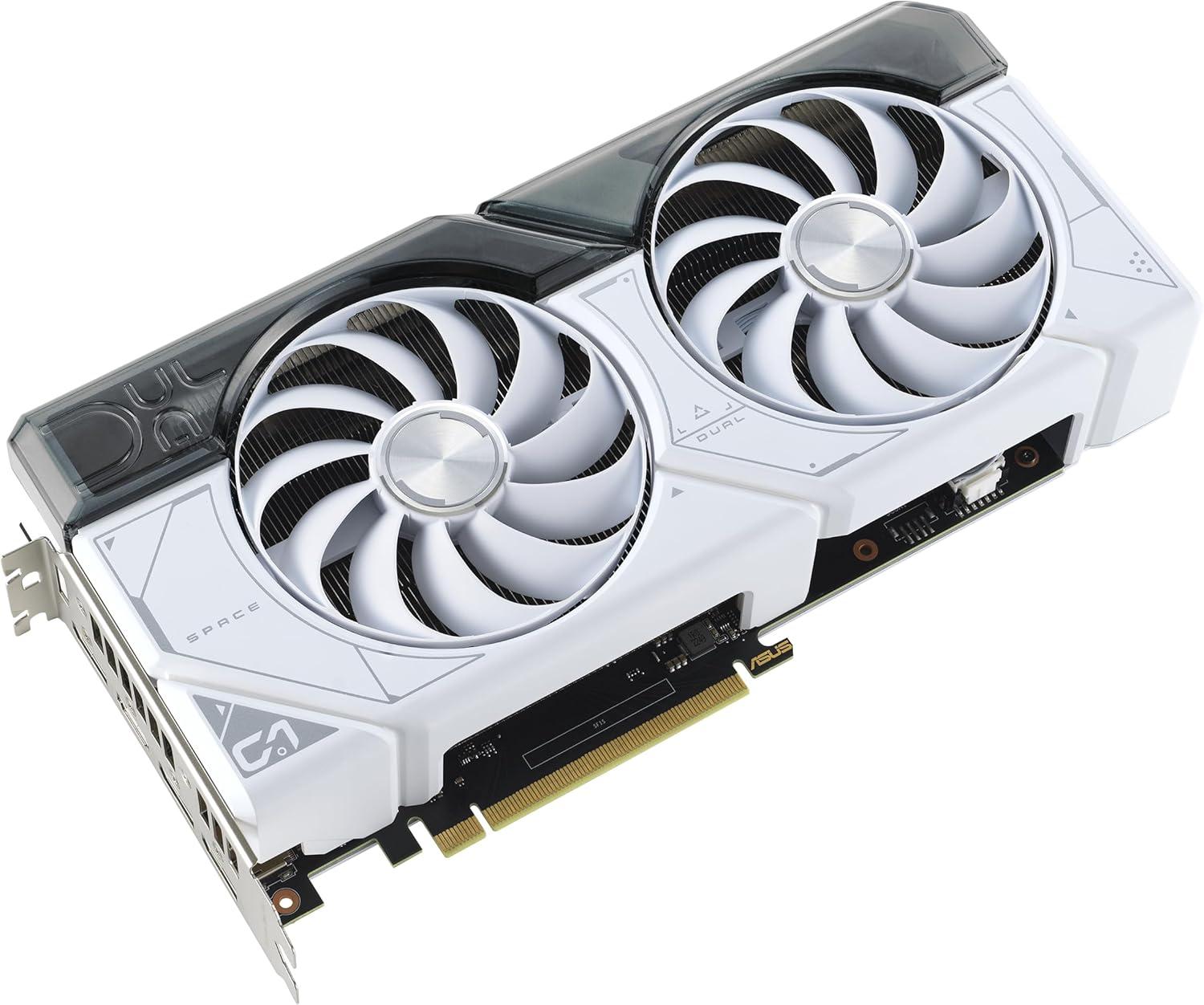 ASUS GeForce RTX 4070 Super 12GB Dual OC White GDDR6X Video Graphics Card GPU