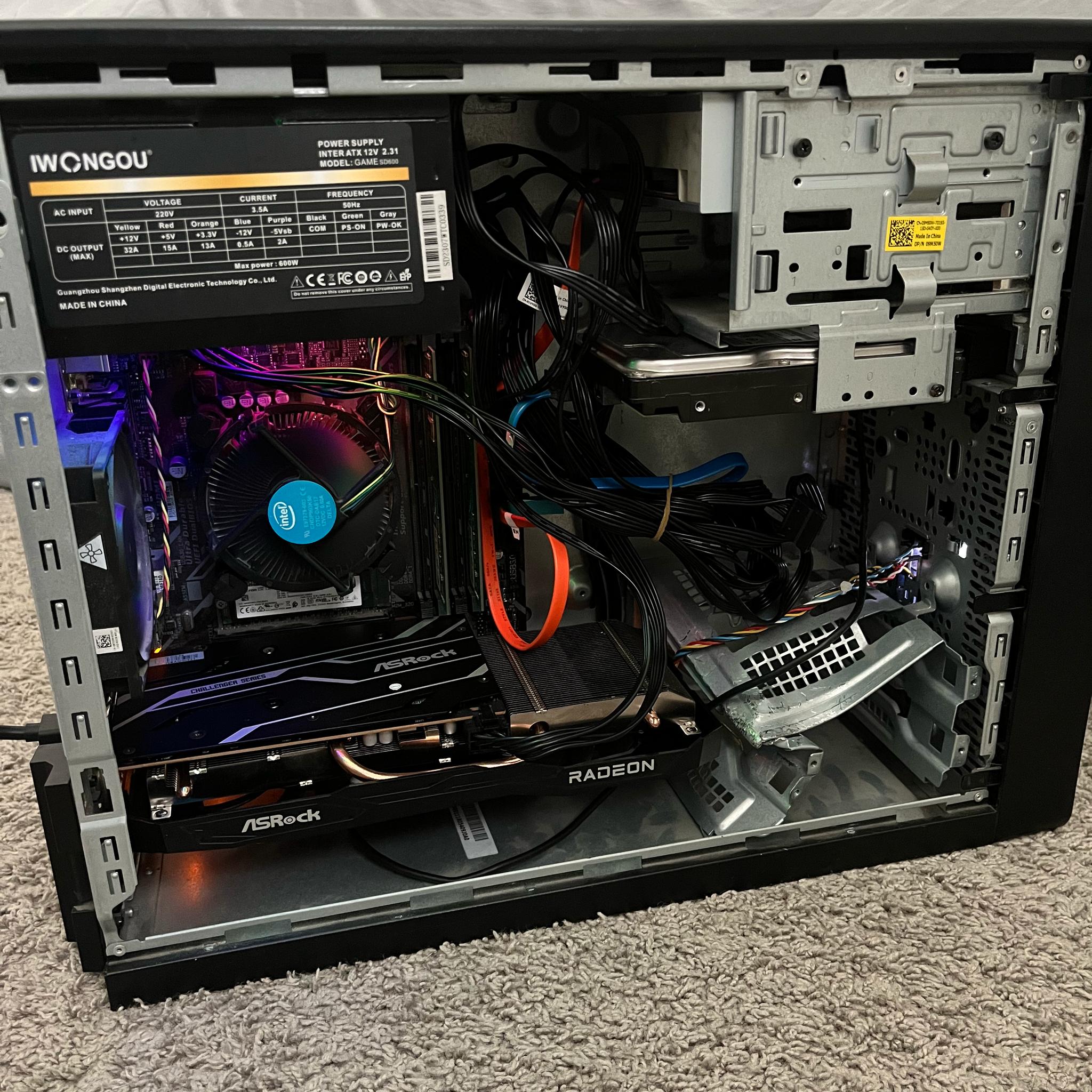 READ DESCRIPTION | SLEEPER GAMING PC | I7-8700, RX 6600, 1.25TB SSD+HDD, 16GB RAM