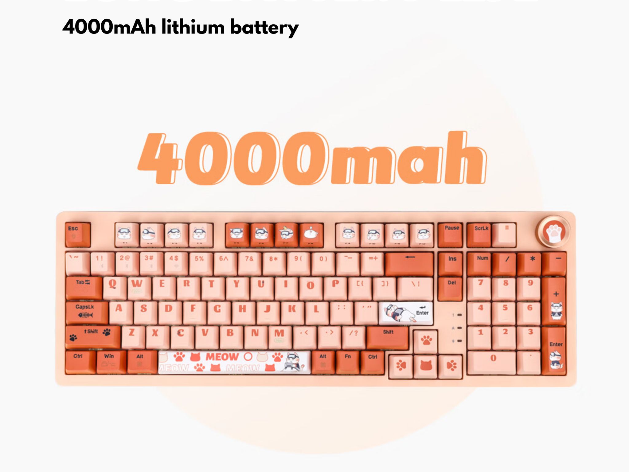 Colorful Gameow Mechanical Gaming Keyboard, Thermal Sublimation PBT Key Cap With Vibrant Cute Design