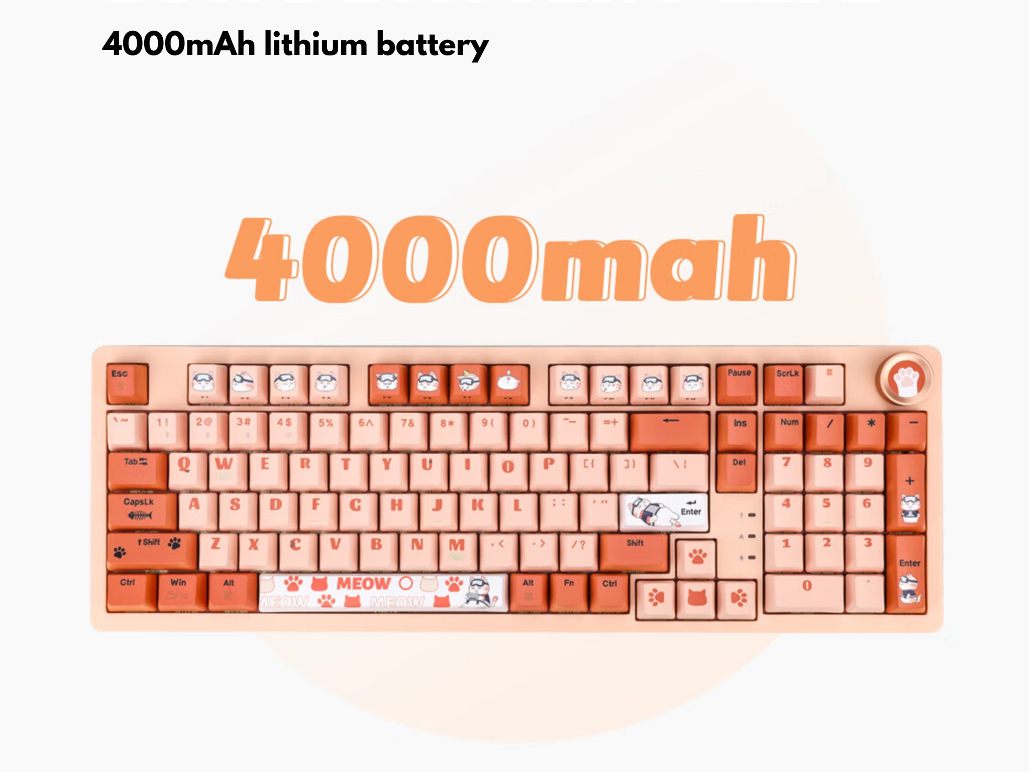 Colorful Gameow Mechanical Gaming Keyboard, Thermal Sublimation PBT Key Cap With Vibrant Cute Design