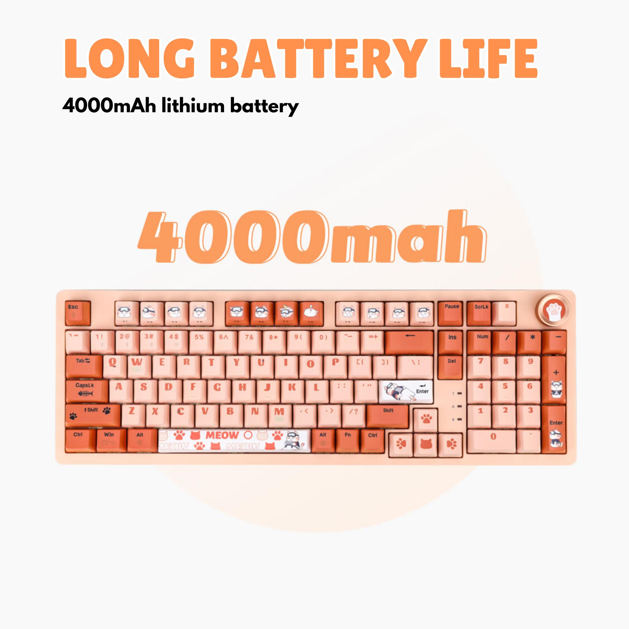 Colorful Gameow Mechanical Gaming Keyboard, Thermal Sublimation PBT Key Cap With Vibrant Cute Design