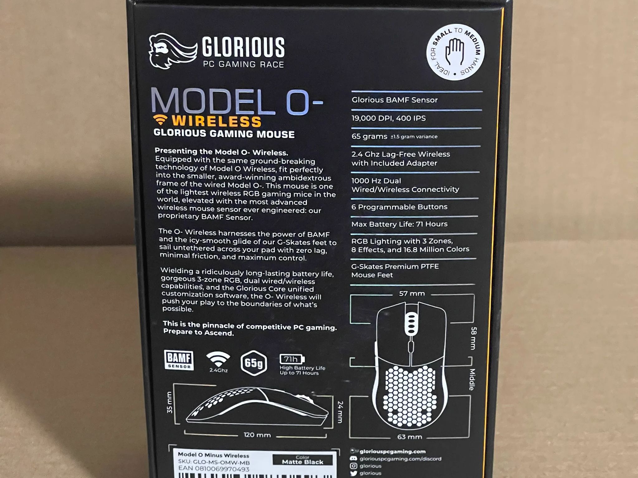Glorious Model O Minus Wireless