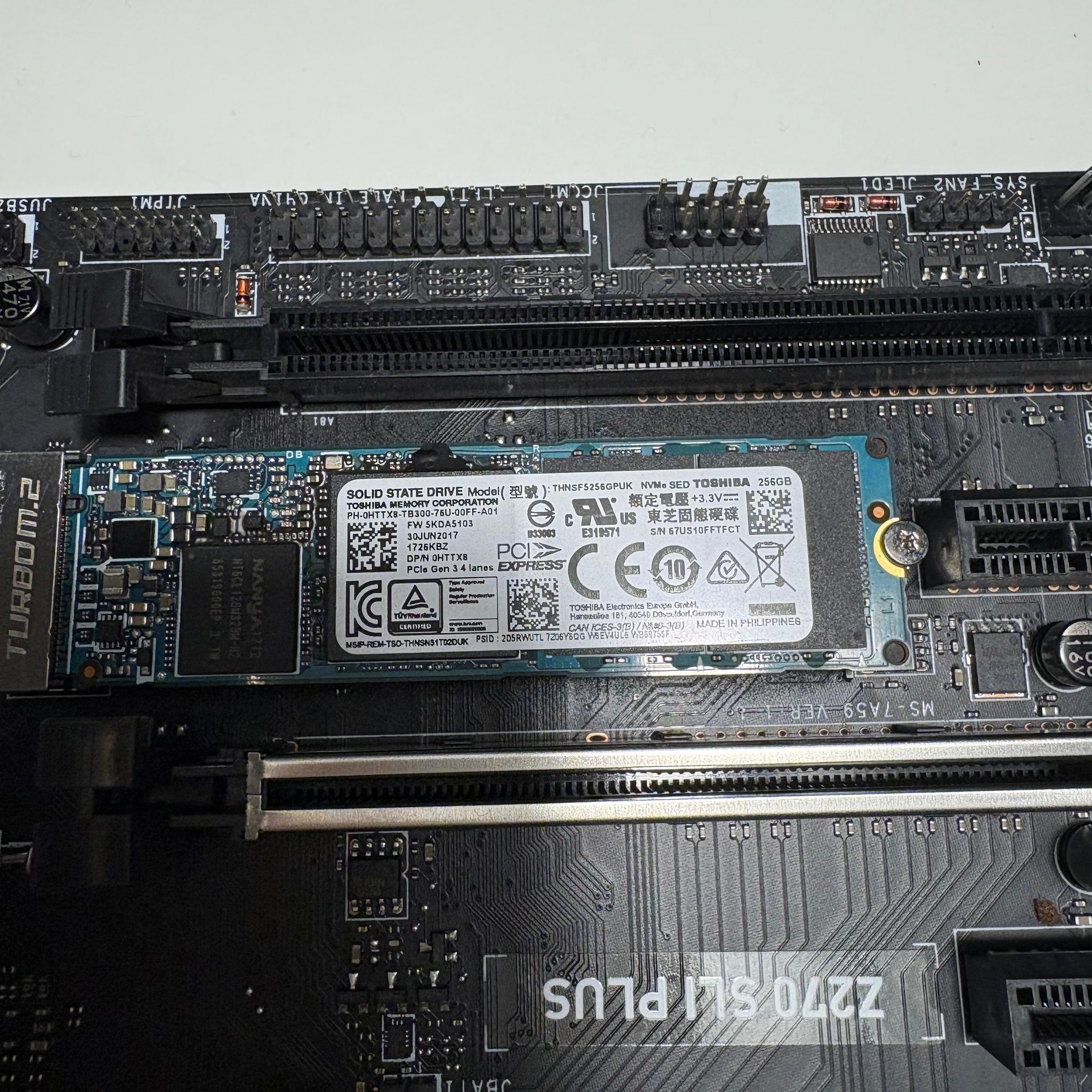 Combo - i7 7700K, MSI Z270 Motherboard, 256GB NVMe