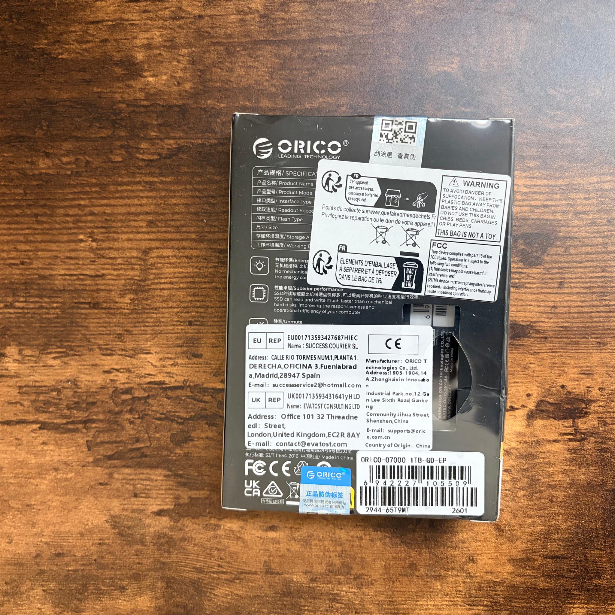 Orico o7000 1TB Gen 4x4 NVMe M.2 ssd