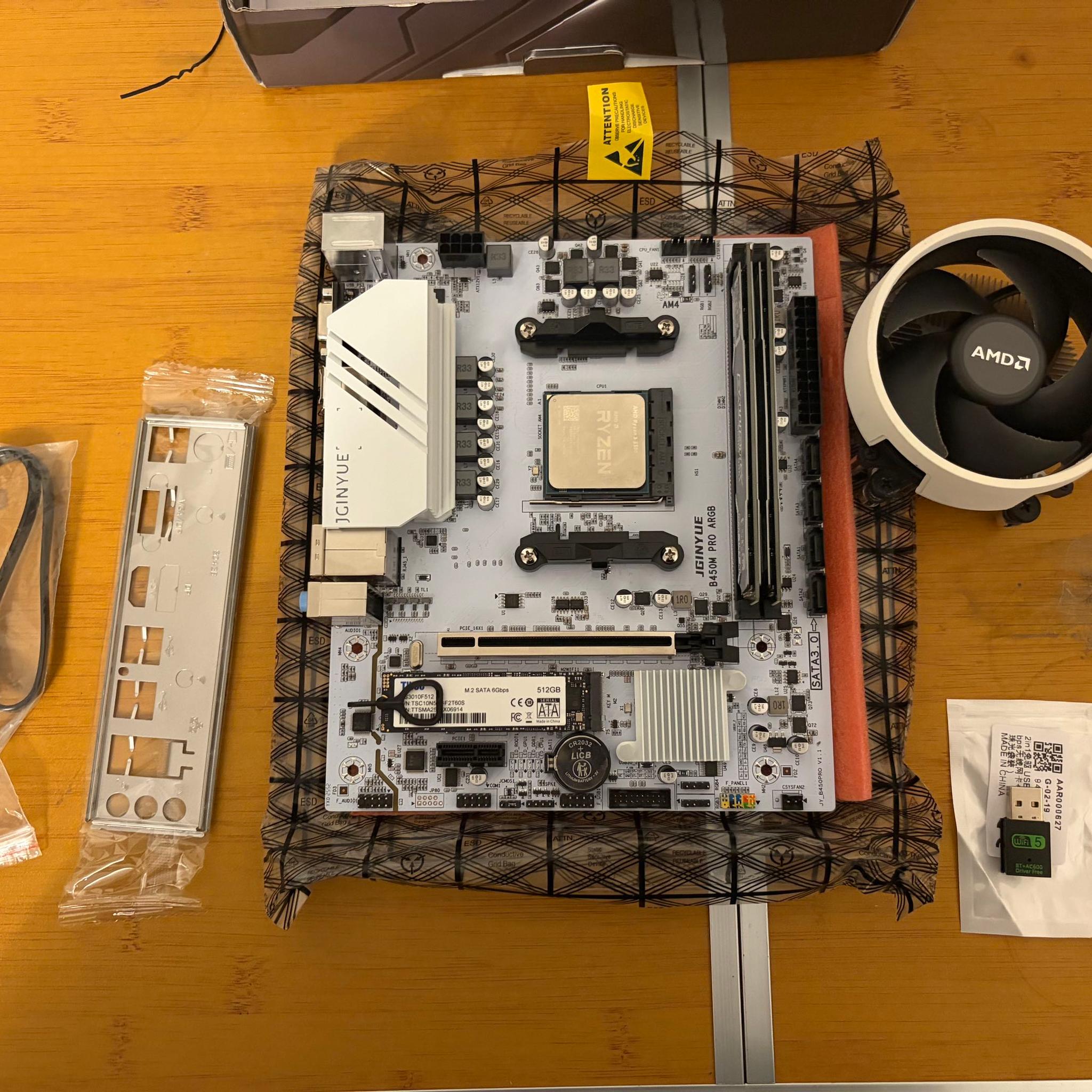 ❄️🐻‍❄️ White Ryzen 5 5500 Bundle | B450M + 16GB RAM + 512GB SSD + WiFi🐻‍❄️❄️