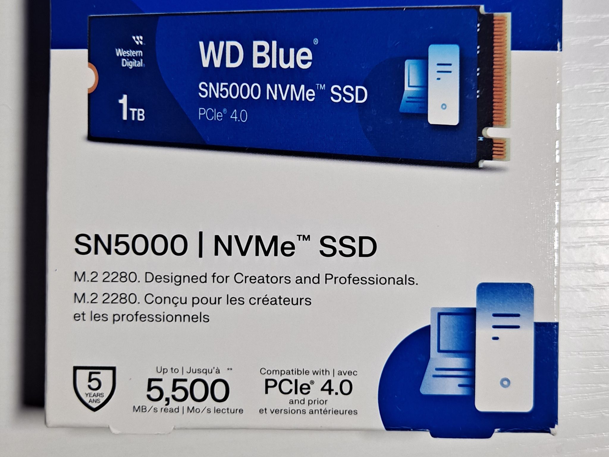 1TB WD Blue SN5000 NVMe SSD