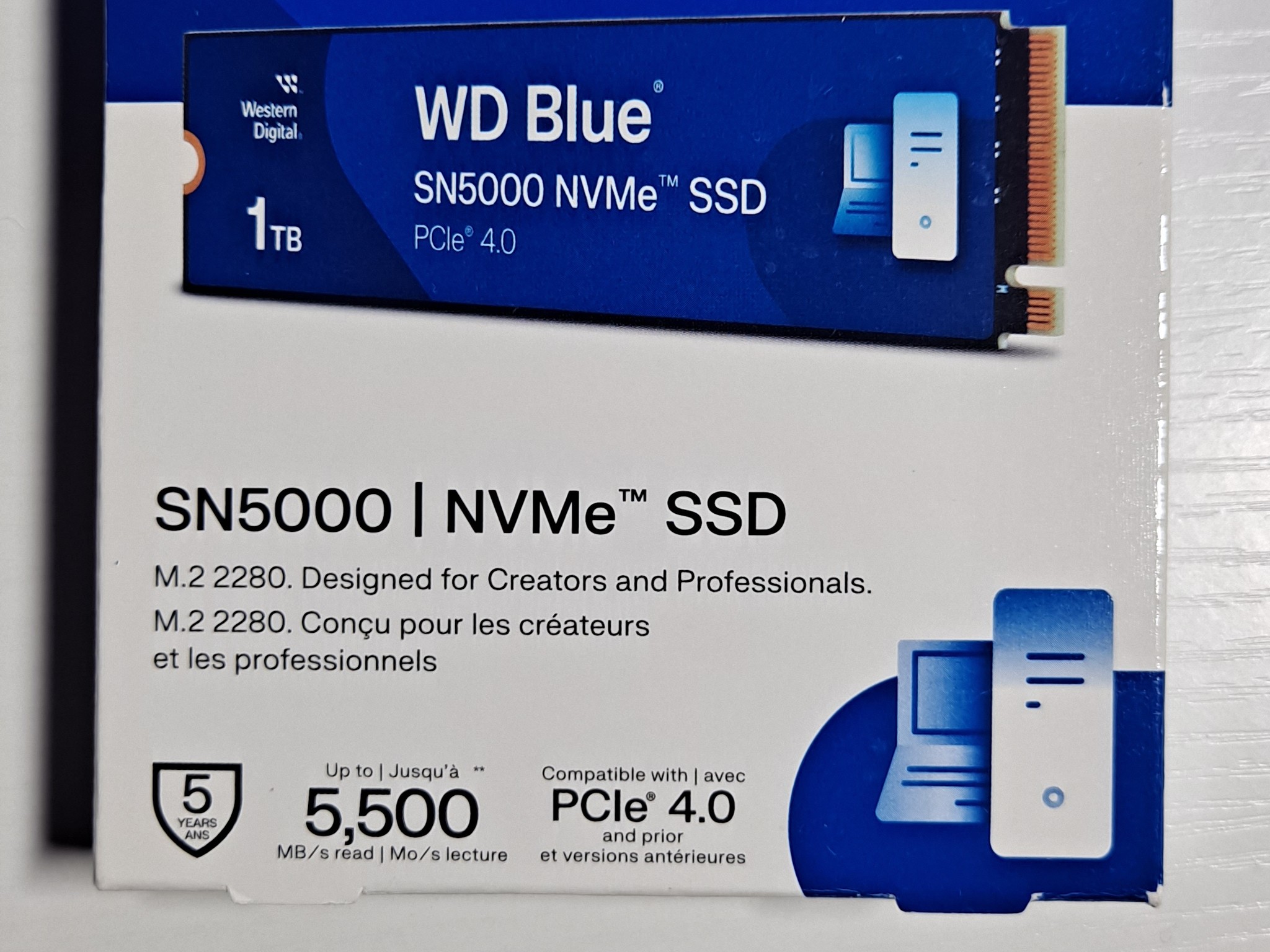 1TB WD Blue SN5000 NVMe SSD