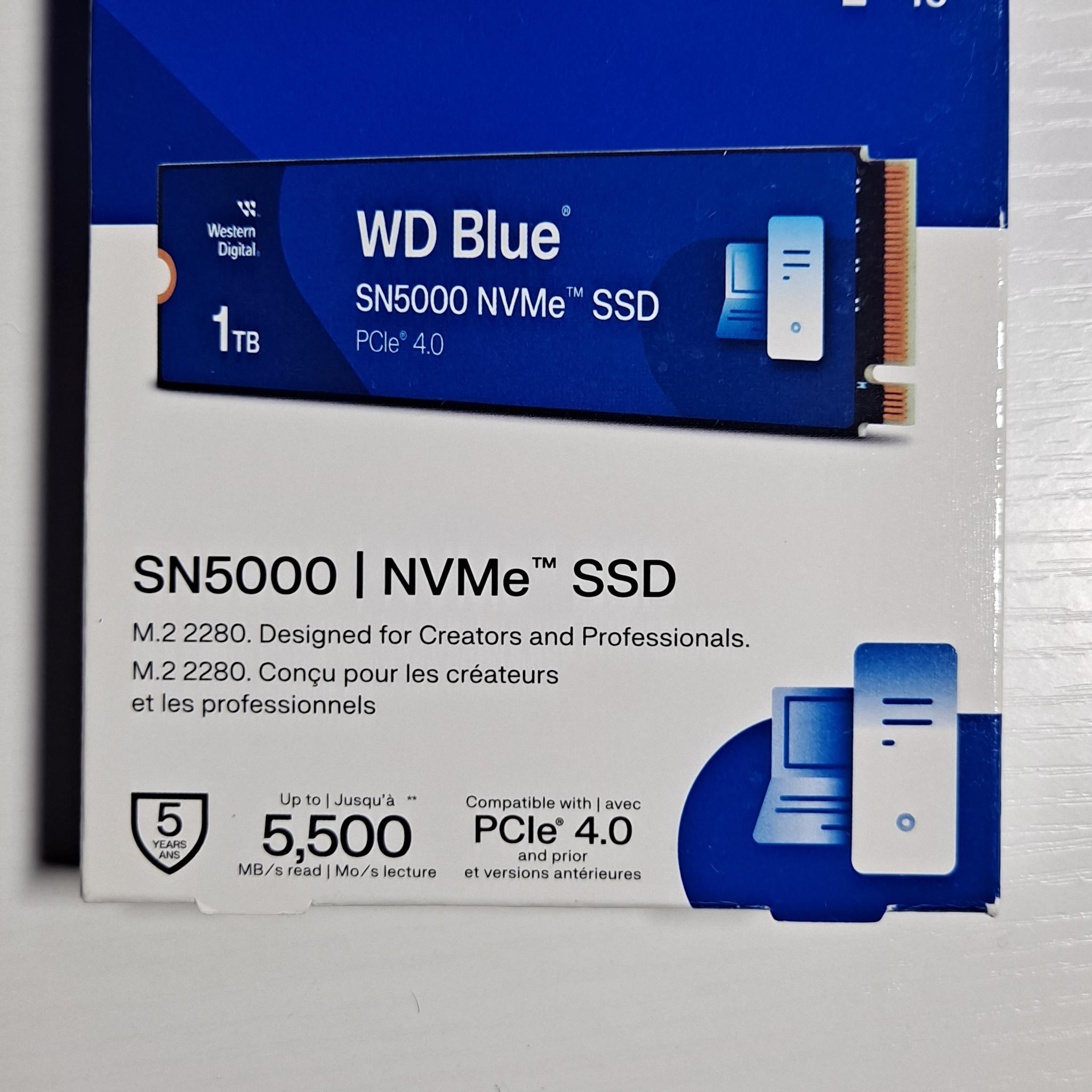 1TB WD Blue SN5000 NVMe SSD