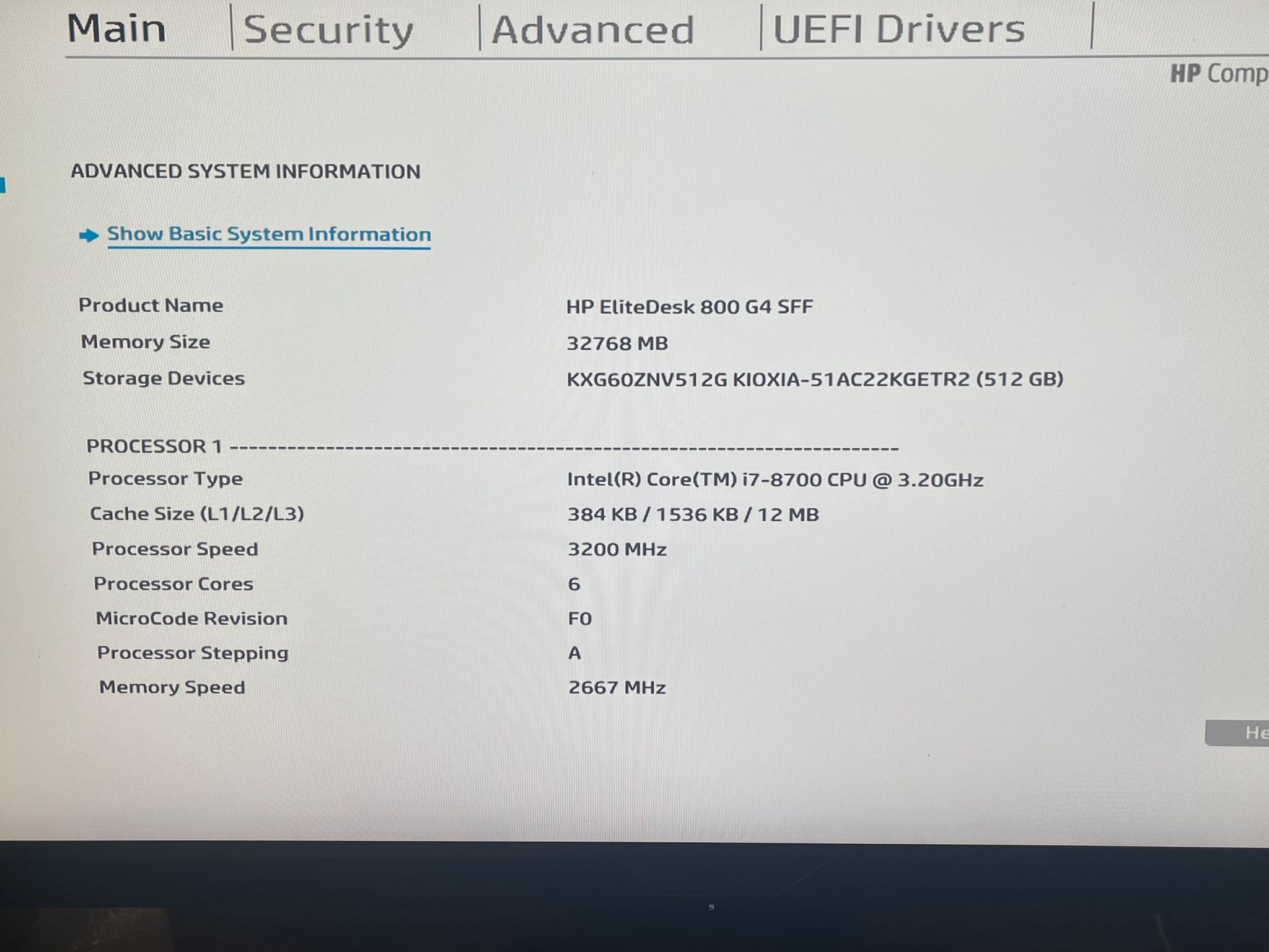 HP EliteDesk 800 G4 | i7-8700, 32GB, 512GB