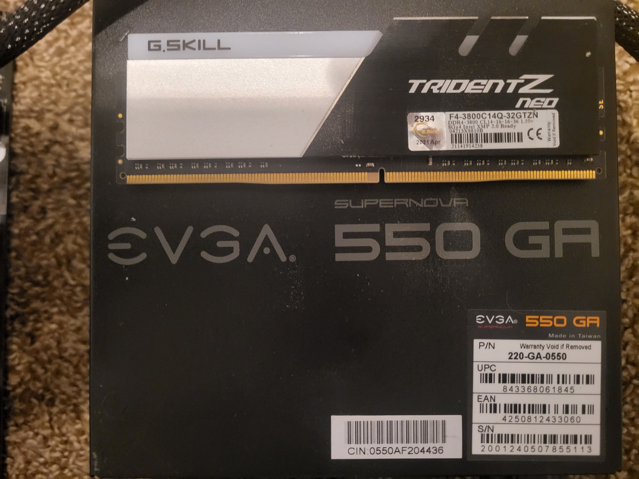 Gaming/Mining ASRock B550M-C AMD/AM4 Motherboard, Ryzen 9 5950X, PSU & 3800 CL-14-16-16 RAM Bundle