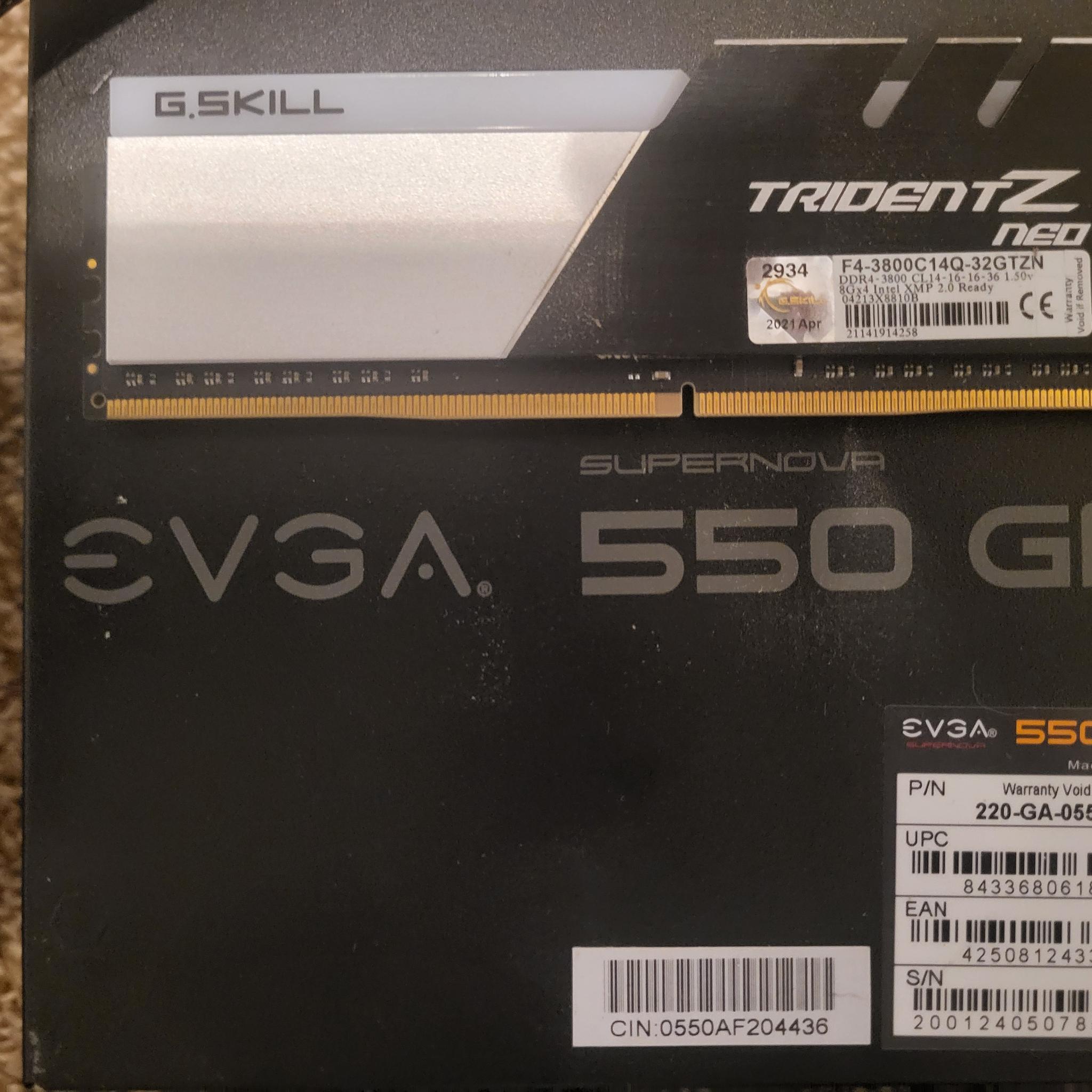 Gaming/Mining ASRock B550M-C AMD/AM4 Motherboard, Ryzen 9 5950X, PSU & 3800 CL-14-16-16 RAM Bundle