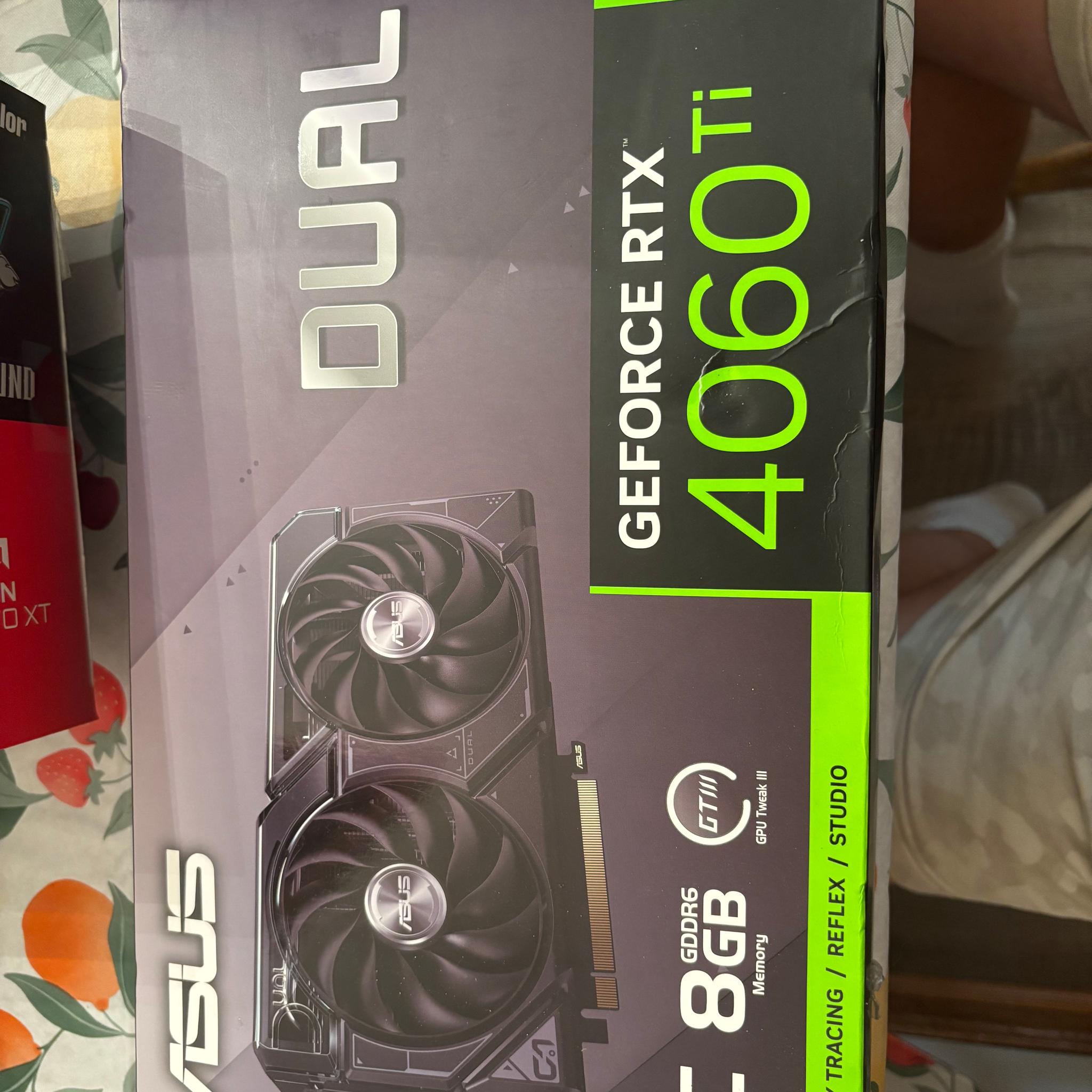 ASUS Dual GeForce RTX 4060 Ti OC Edition 8GB GDDR6. Barley used, kept in box