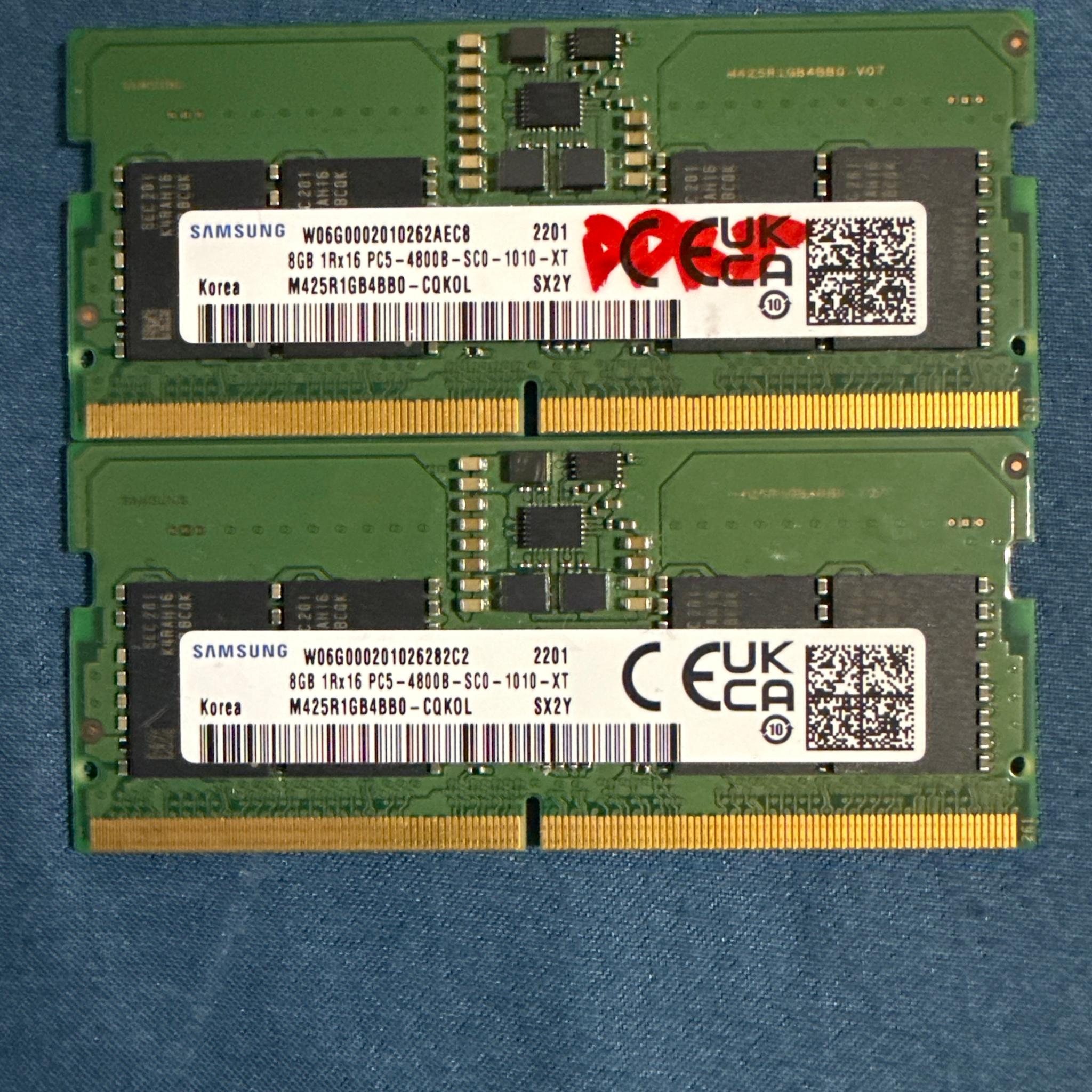 Samsung ddr5 8gb 4800mhz laptop ram