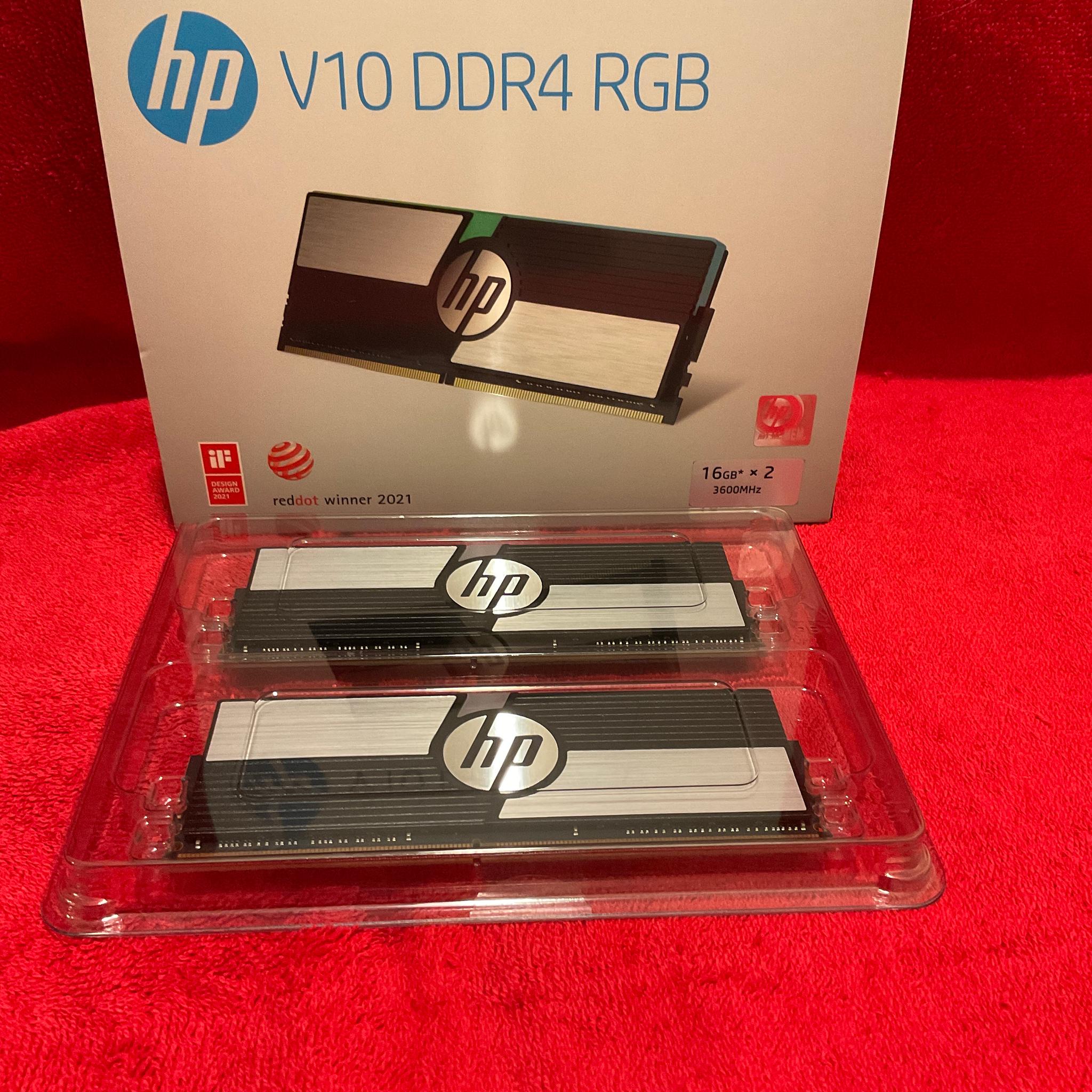 HP V10 DDR4 RGB 3600MHz 32GB (2 X 16GB) CL14-15-15-35